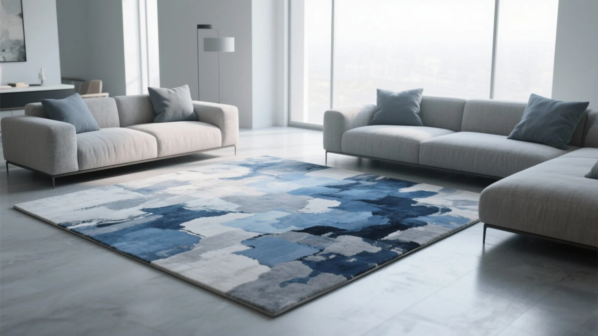 3. Abstract Blue and Grey Modern Design
