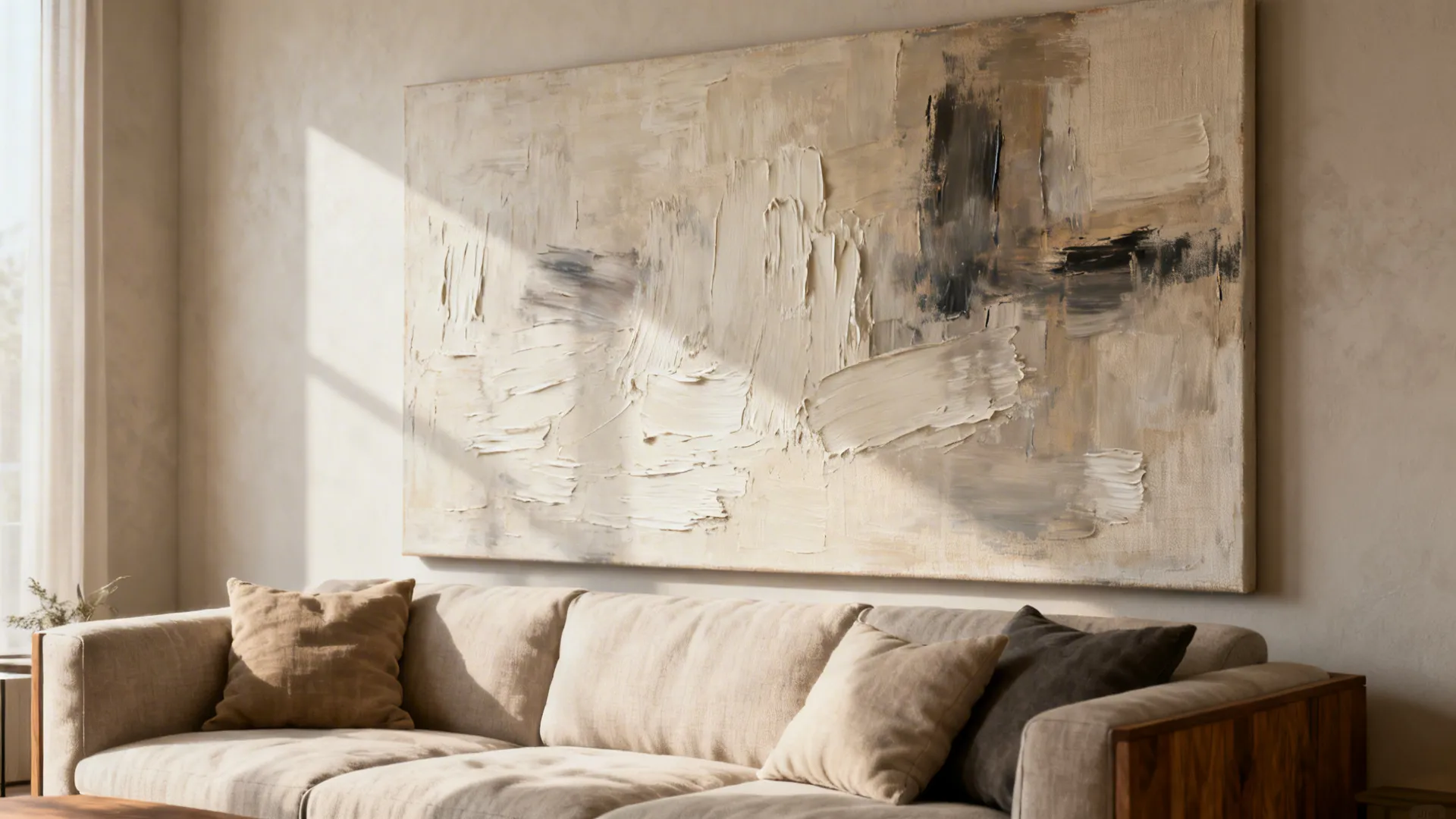 1. Oversized Abstract Canvas