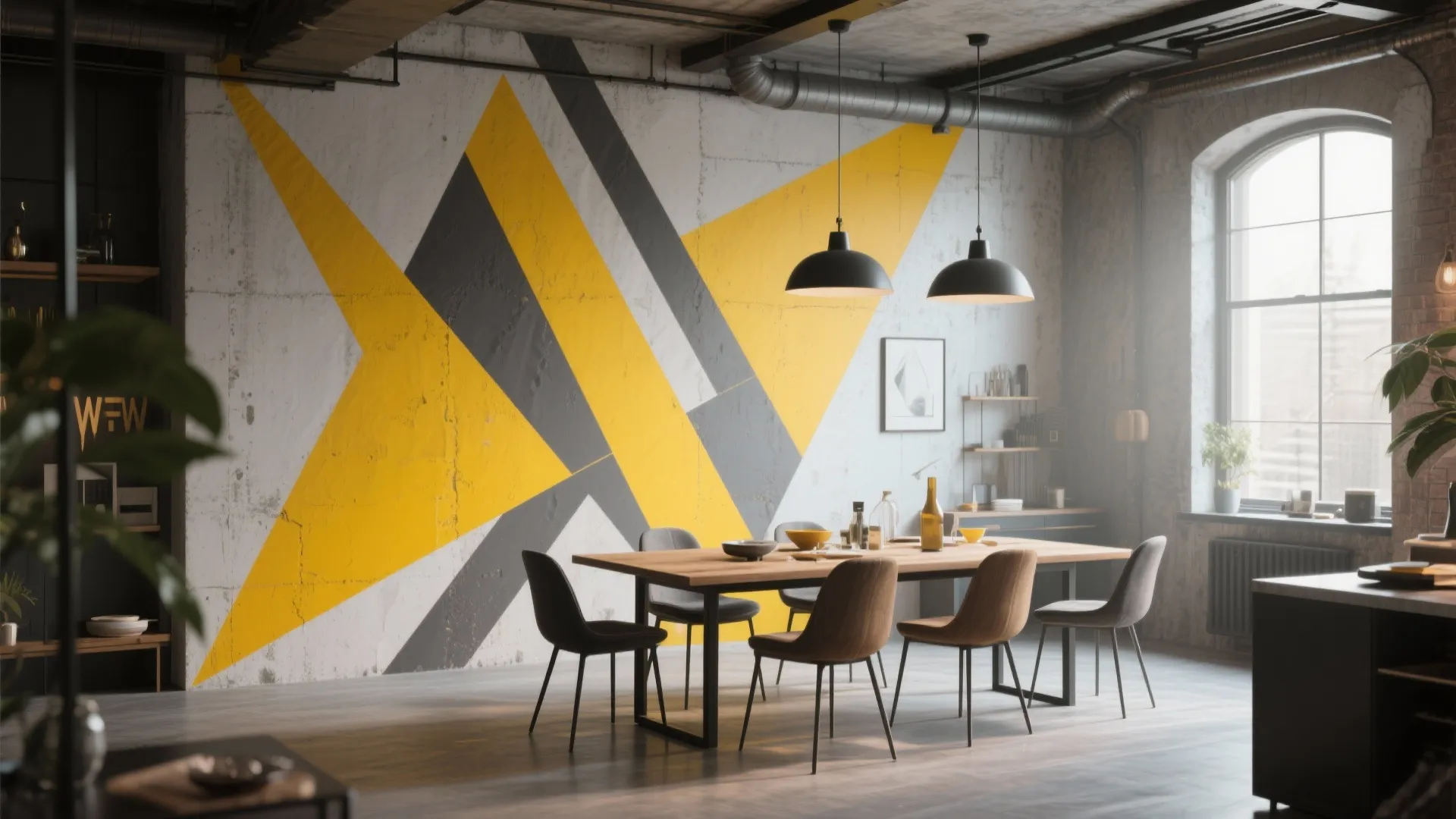 Abstract Geometric Mural