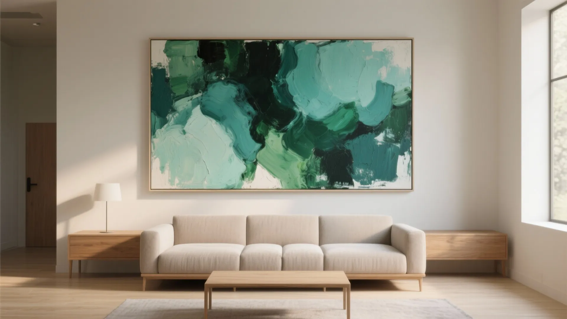 4. Abstract green paintings