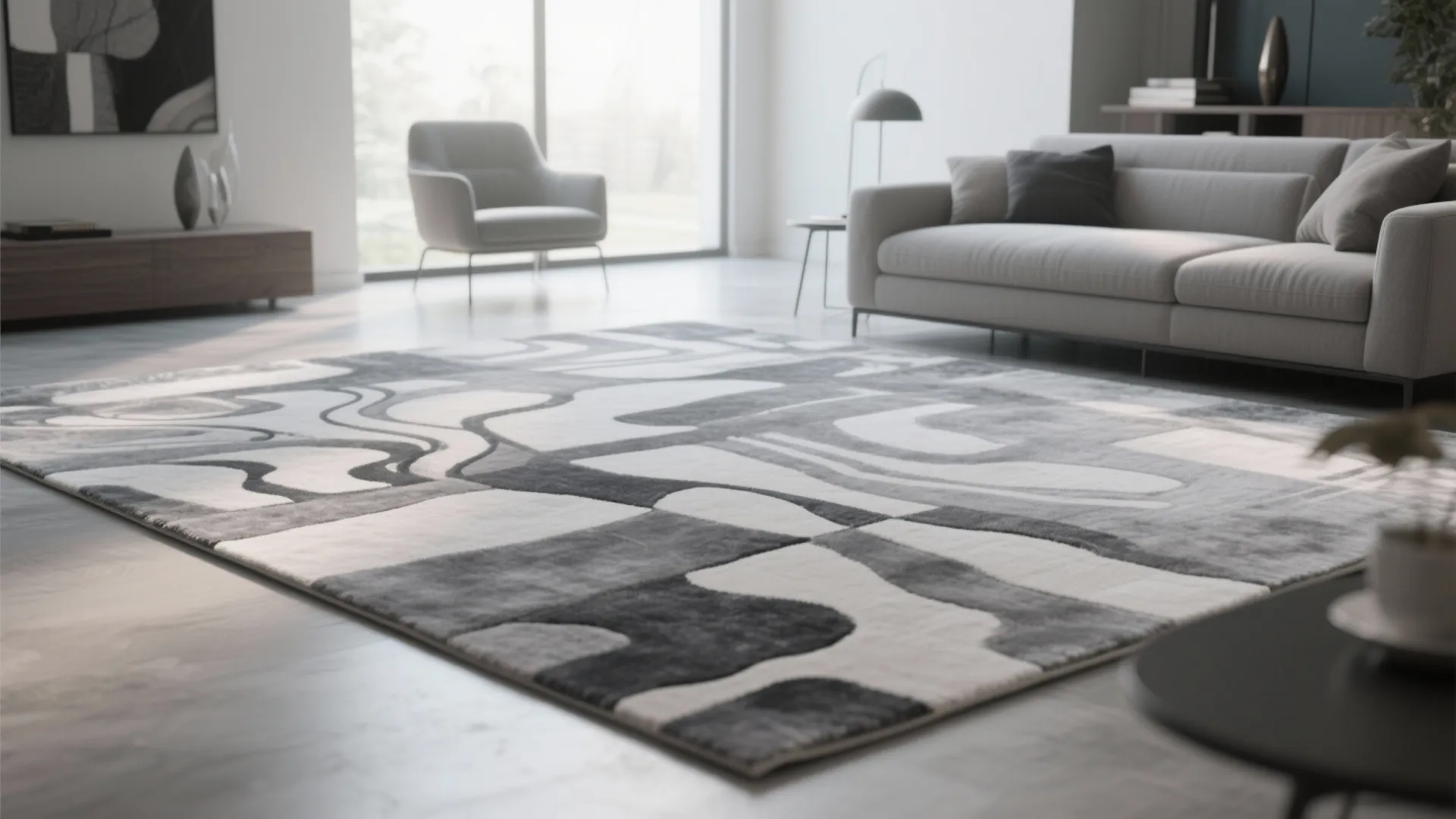 9. Abstract Art Rug