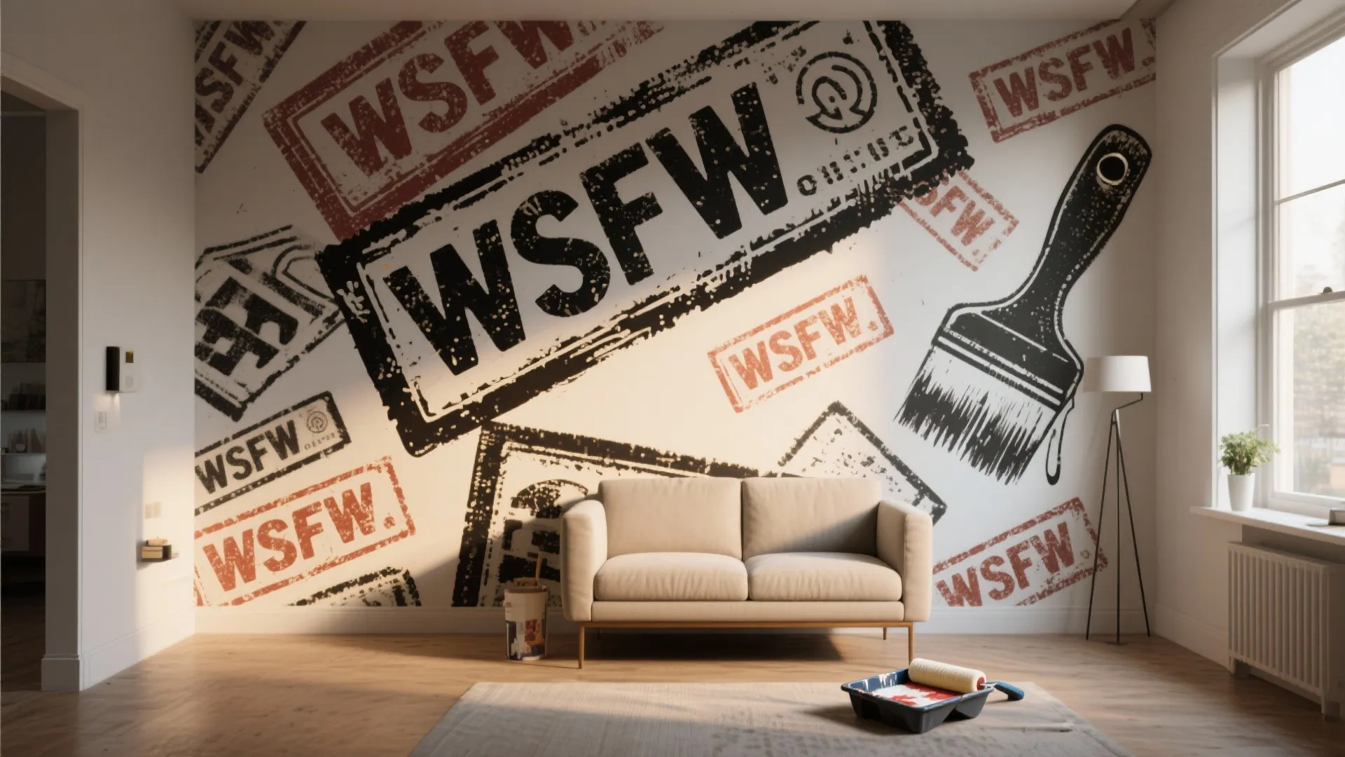 5. Large-scale abstract stamp