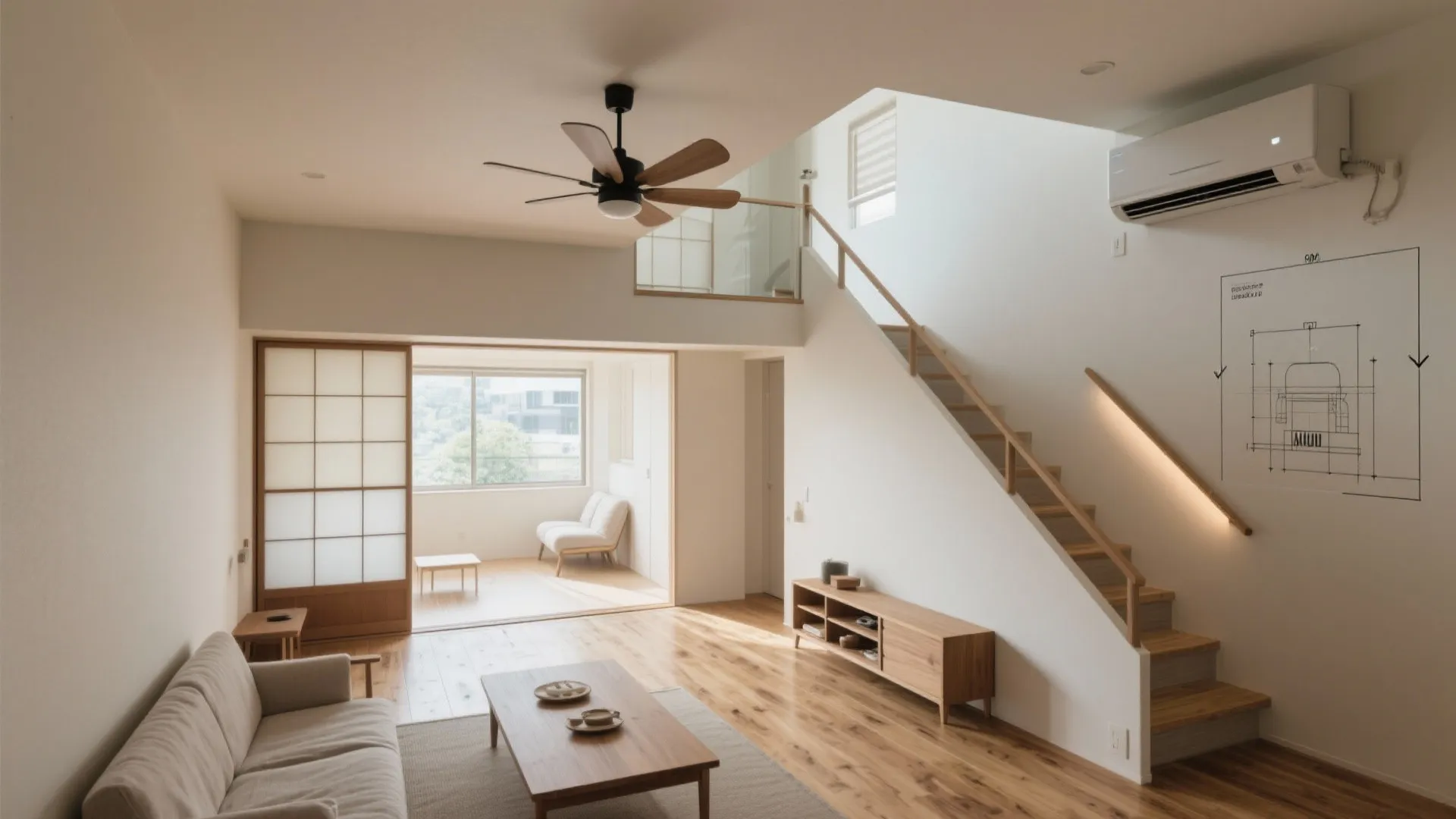 Tips 4: 冷房は“階段をまたいで分配”、扇風機は“返し”で使う（収納技巧と機器配置）