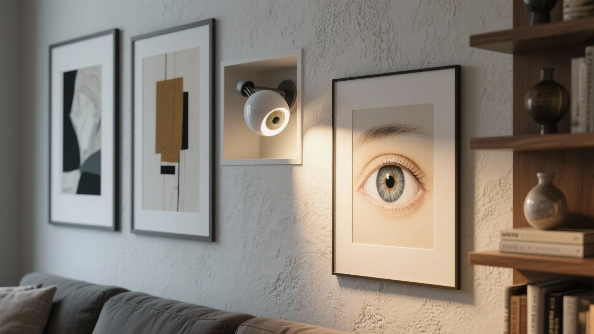 3. Accent Lighting for Art and Shelves