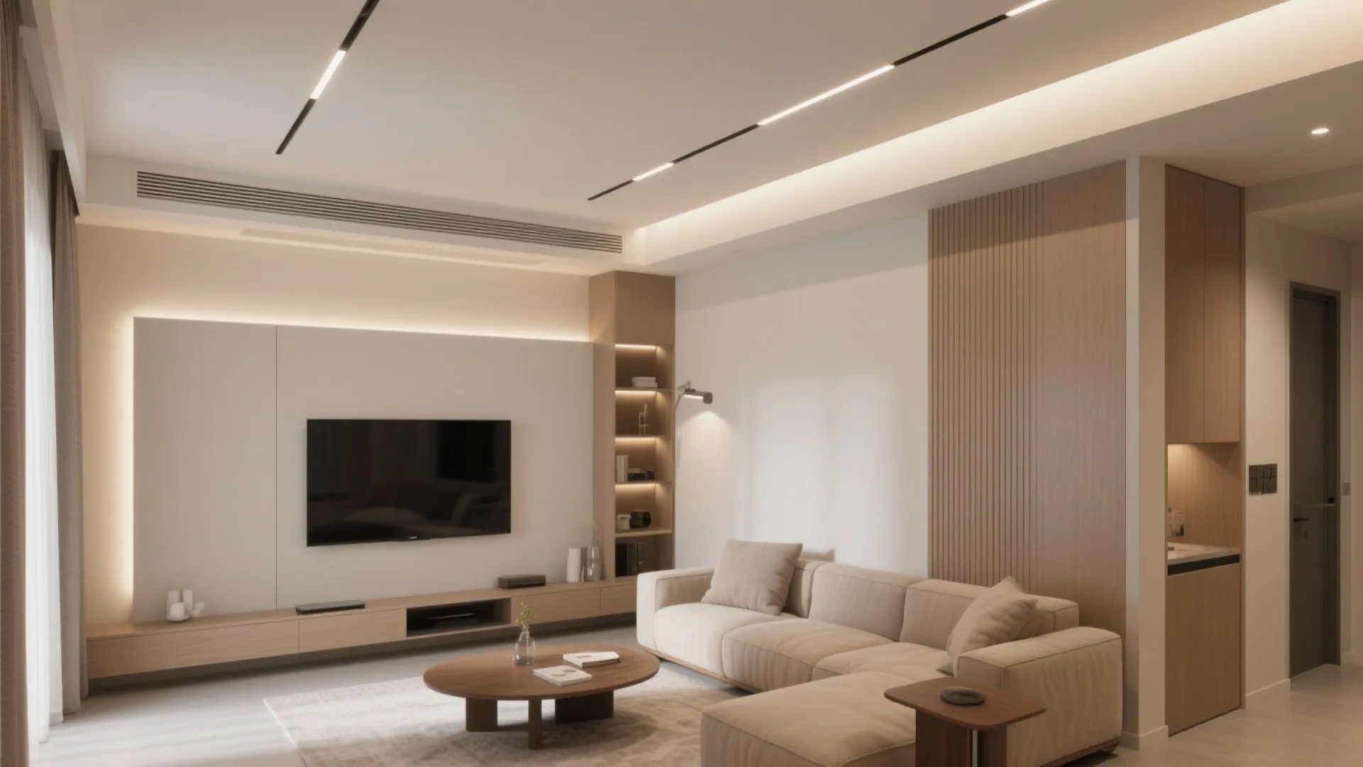 Accent beam POP with linear lights