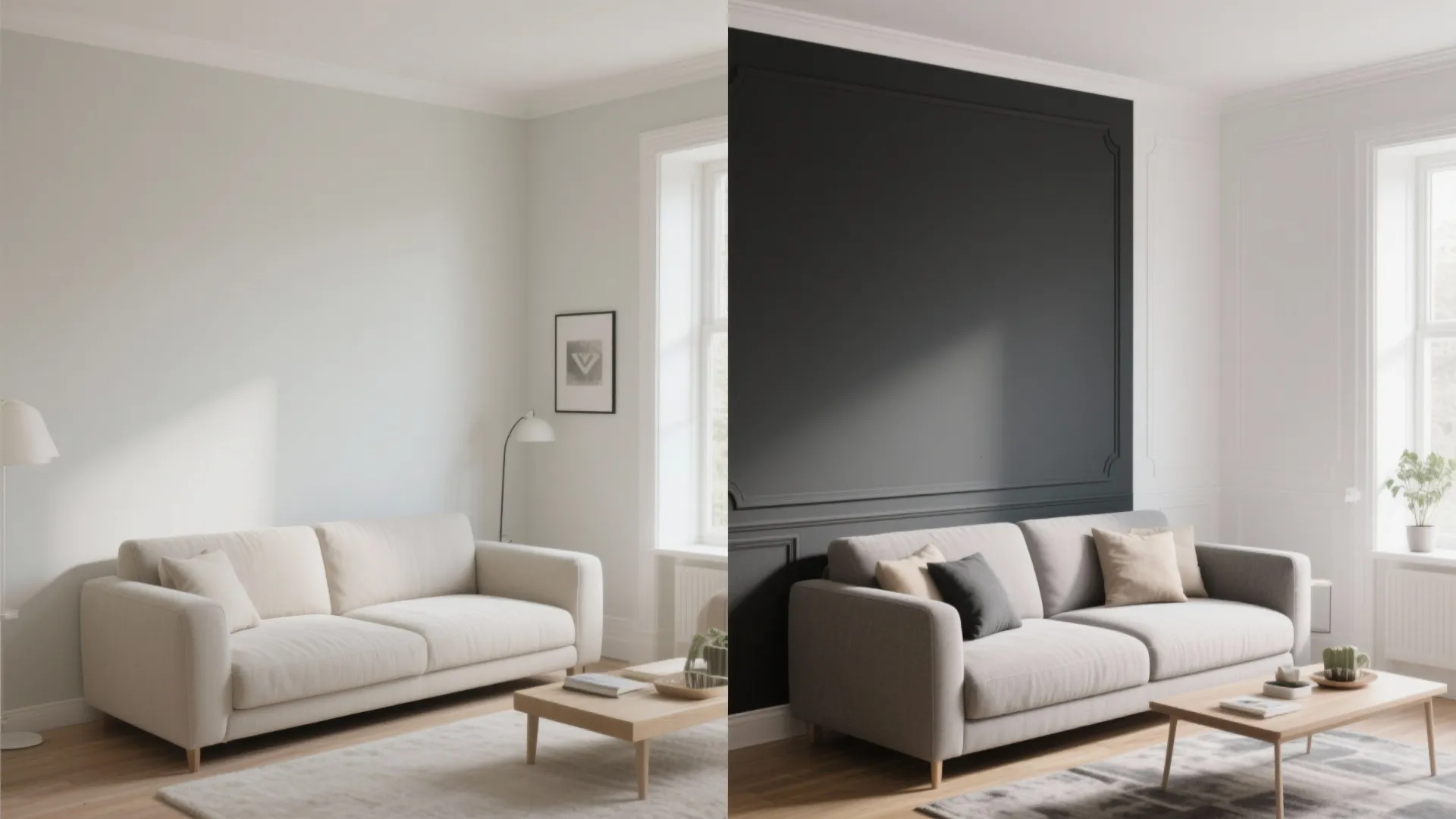 High‑Contrast Accent Wall for Depth