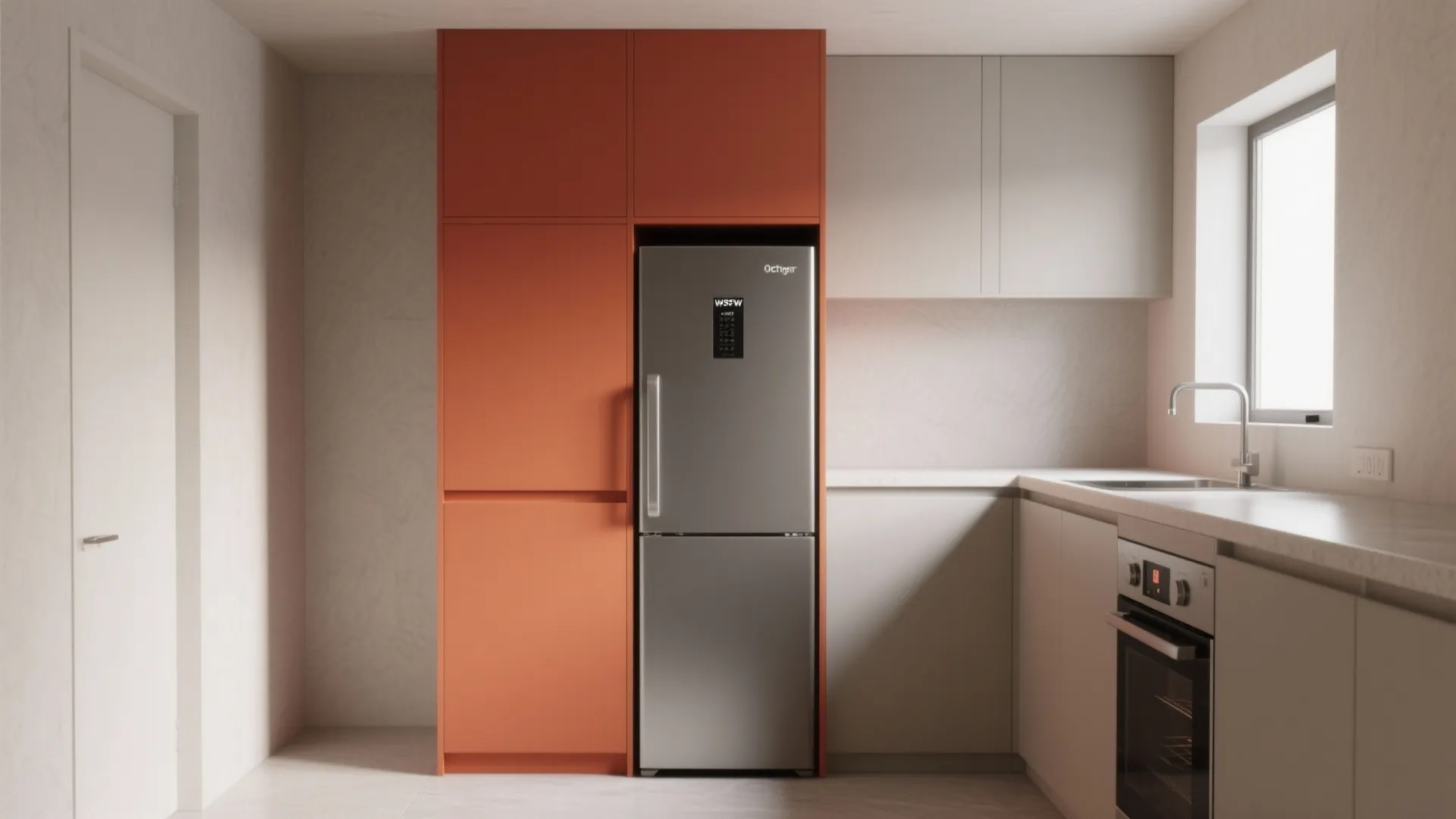 5. Accent Block + Neutral Field: Minimal, High-Impact