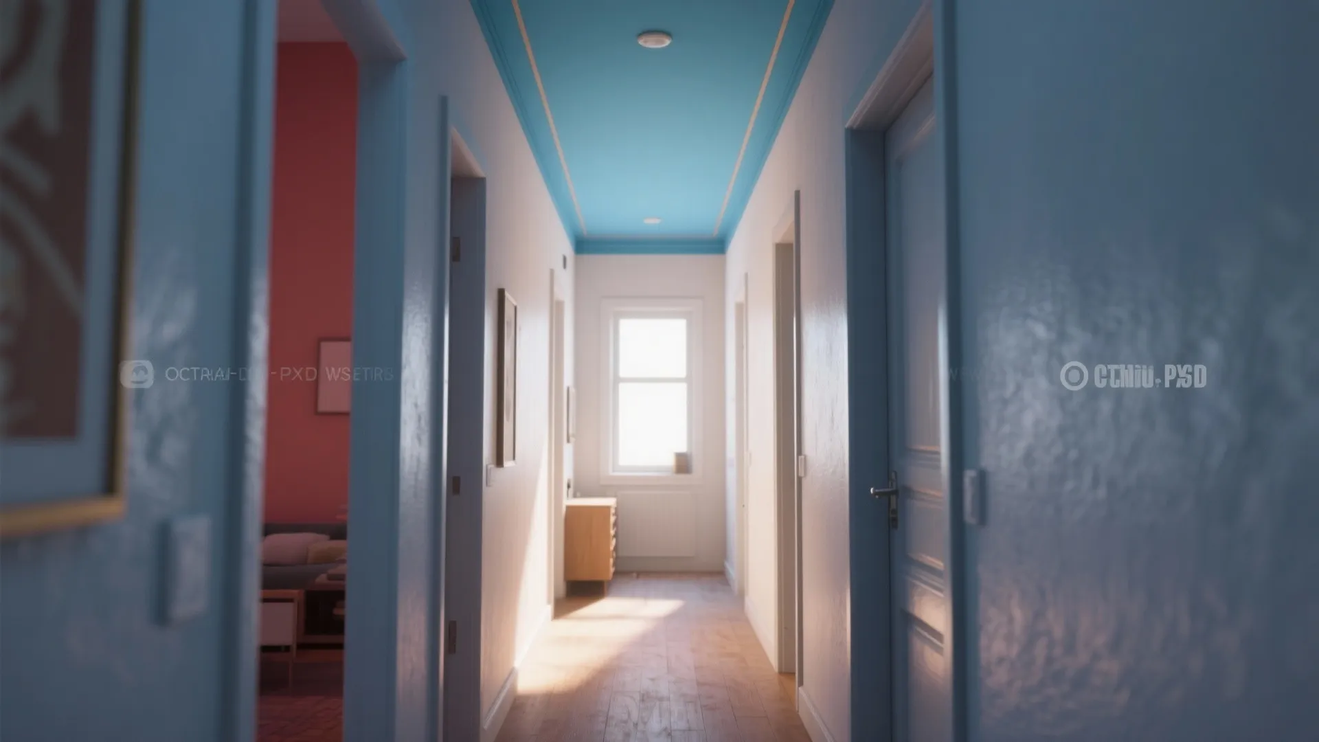 4. Accent ceilings and trim to redirect sightlines