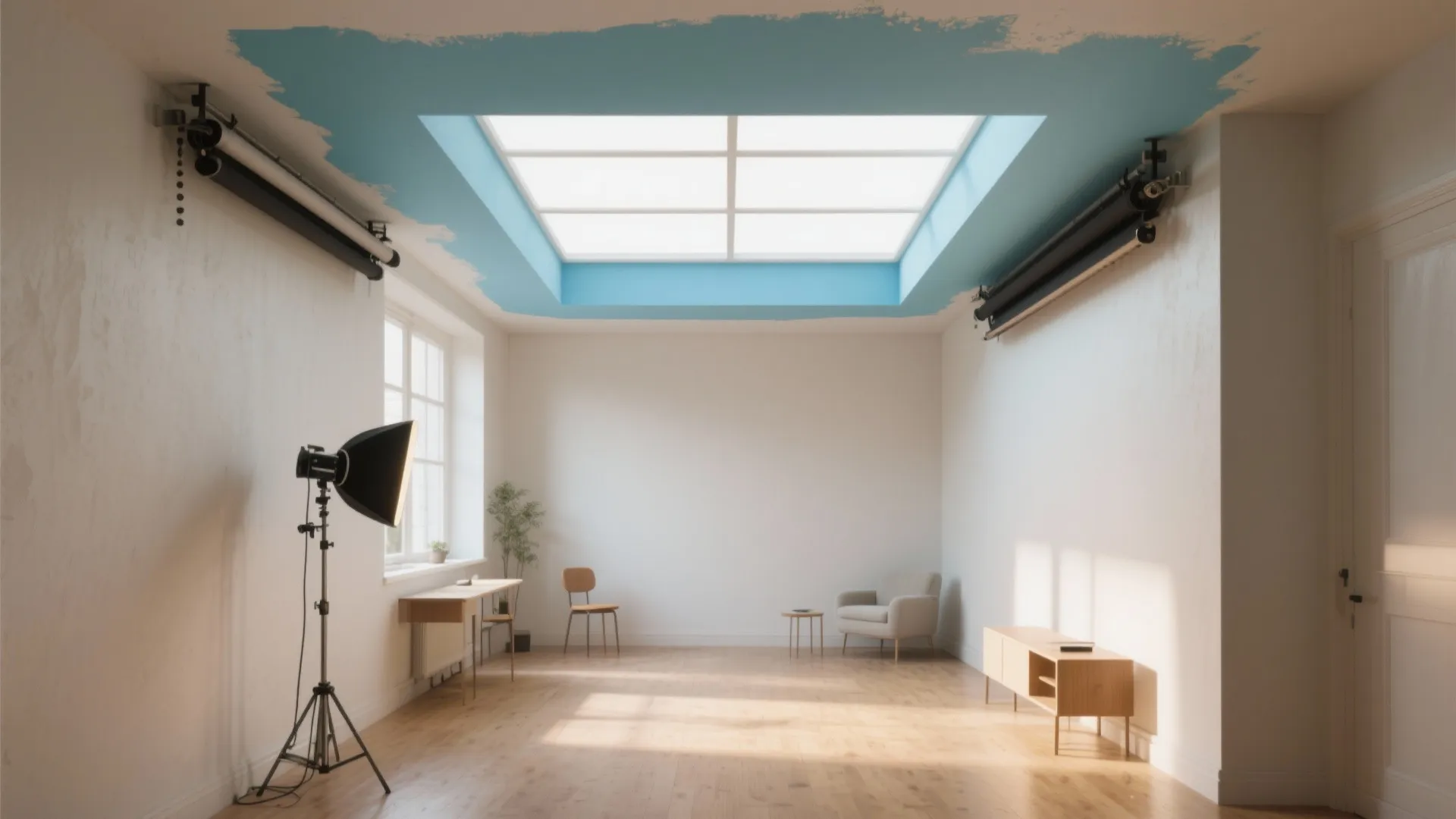 3. Accent ceilings for depth in micro-apartments