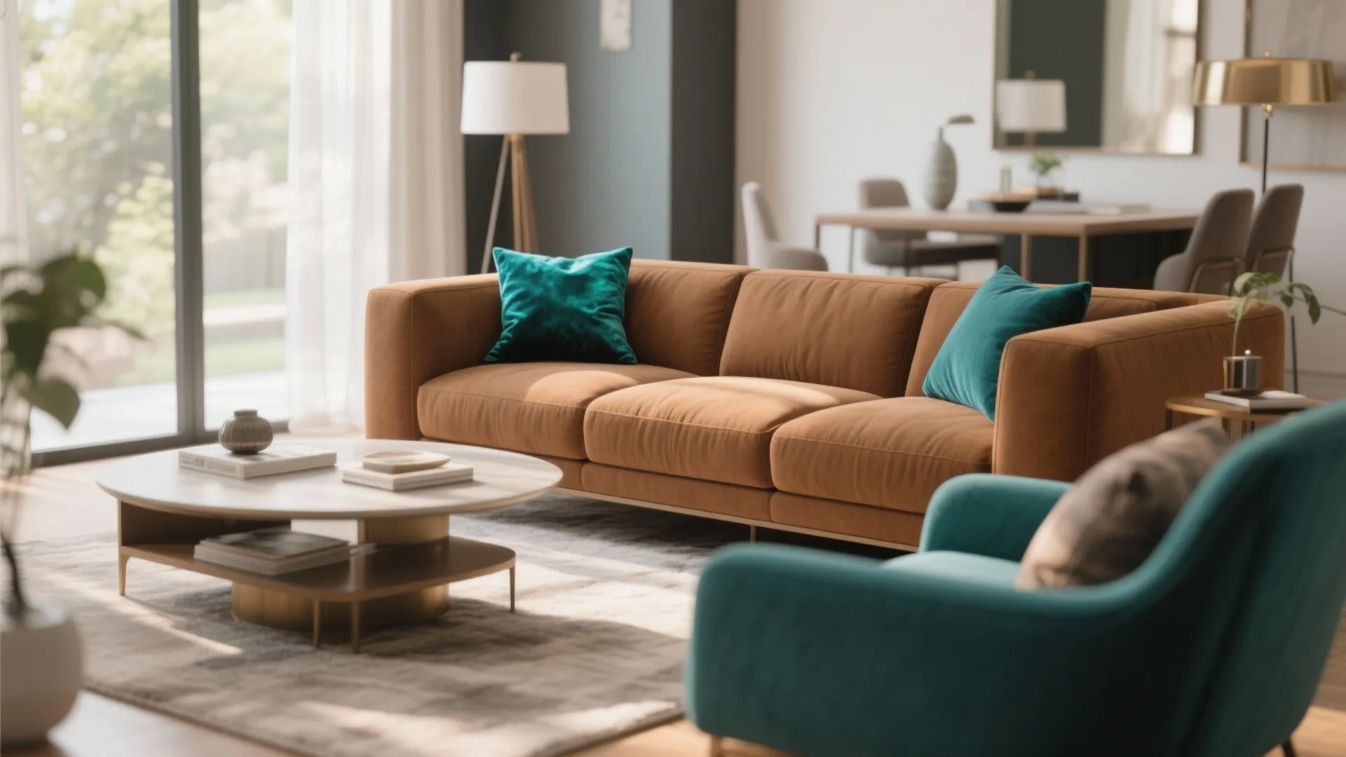 7. Pop of Color with Accent Chairs