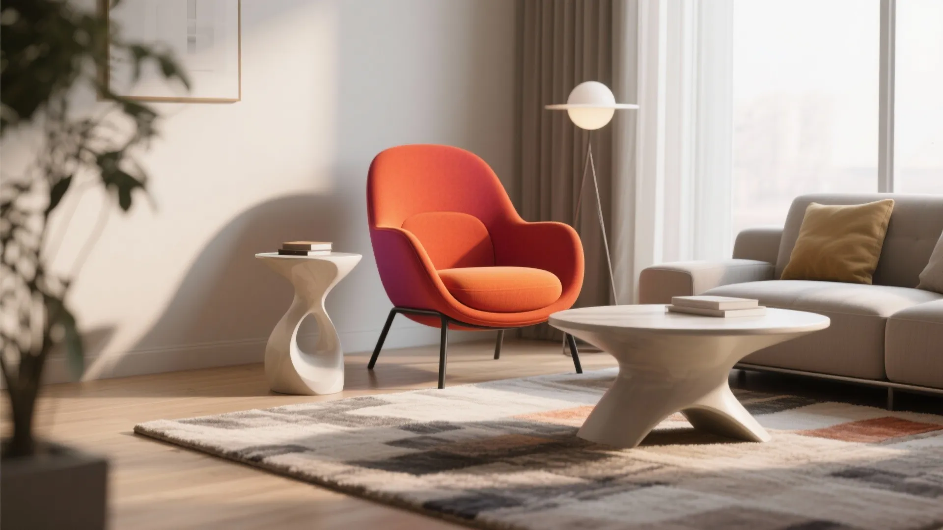 4. Accent Chair + Side Table