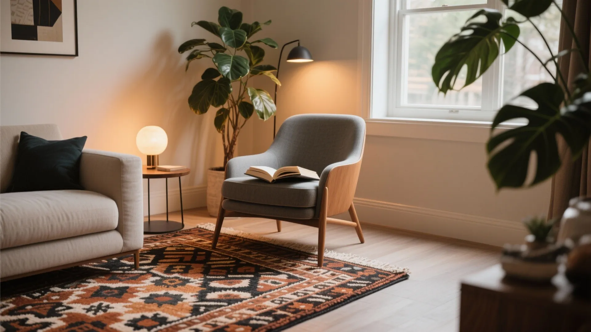 5. Under an Accent Chair Corner