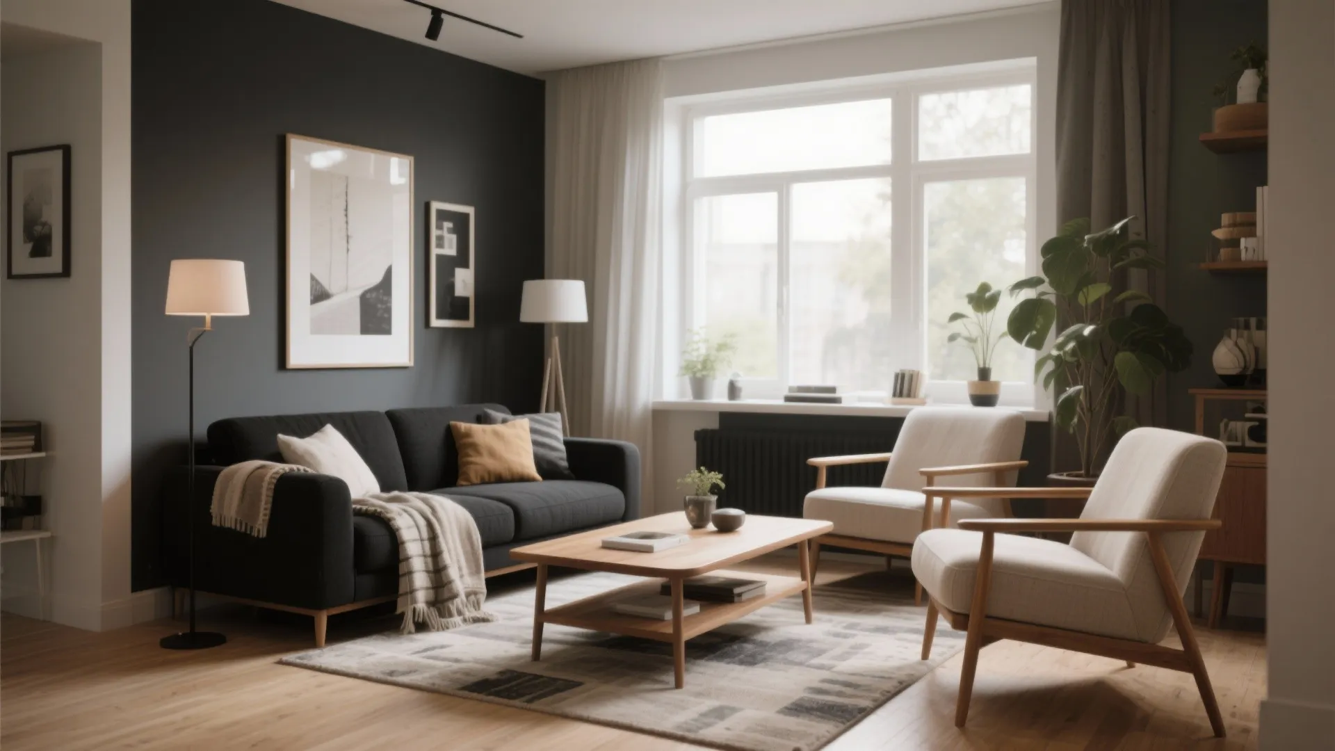 4. Accent armchairs and a compact sofa