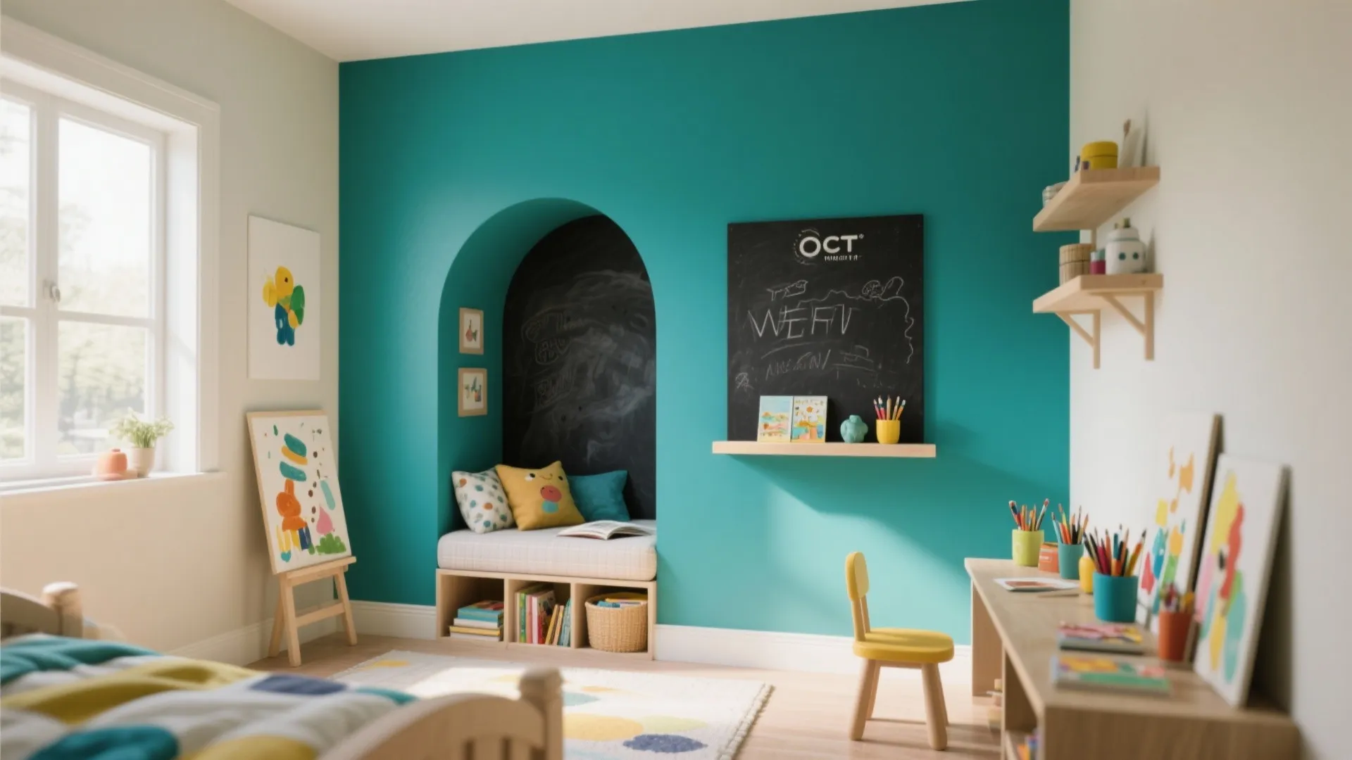 Bold Accent Wall + Chalk Paint Play