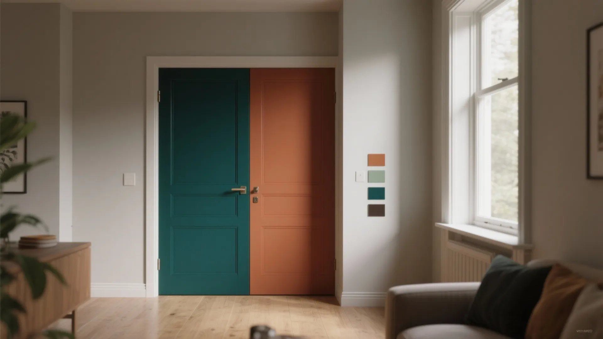 4. Accent colors for personality without replacing doors