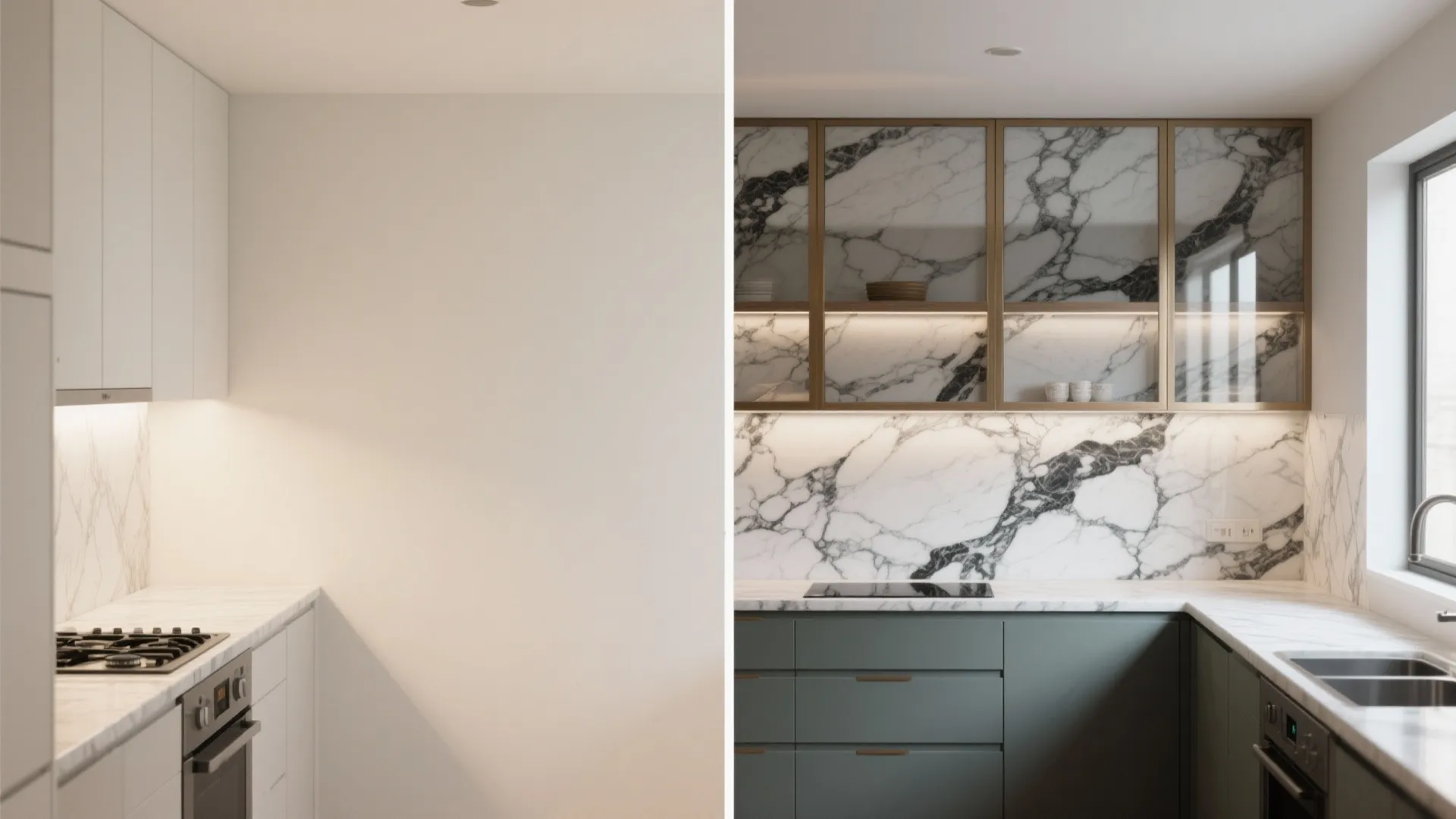 High-contrast accent wall with controlled drama