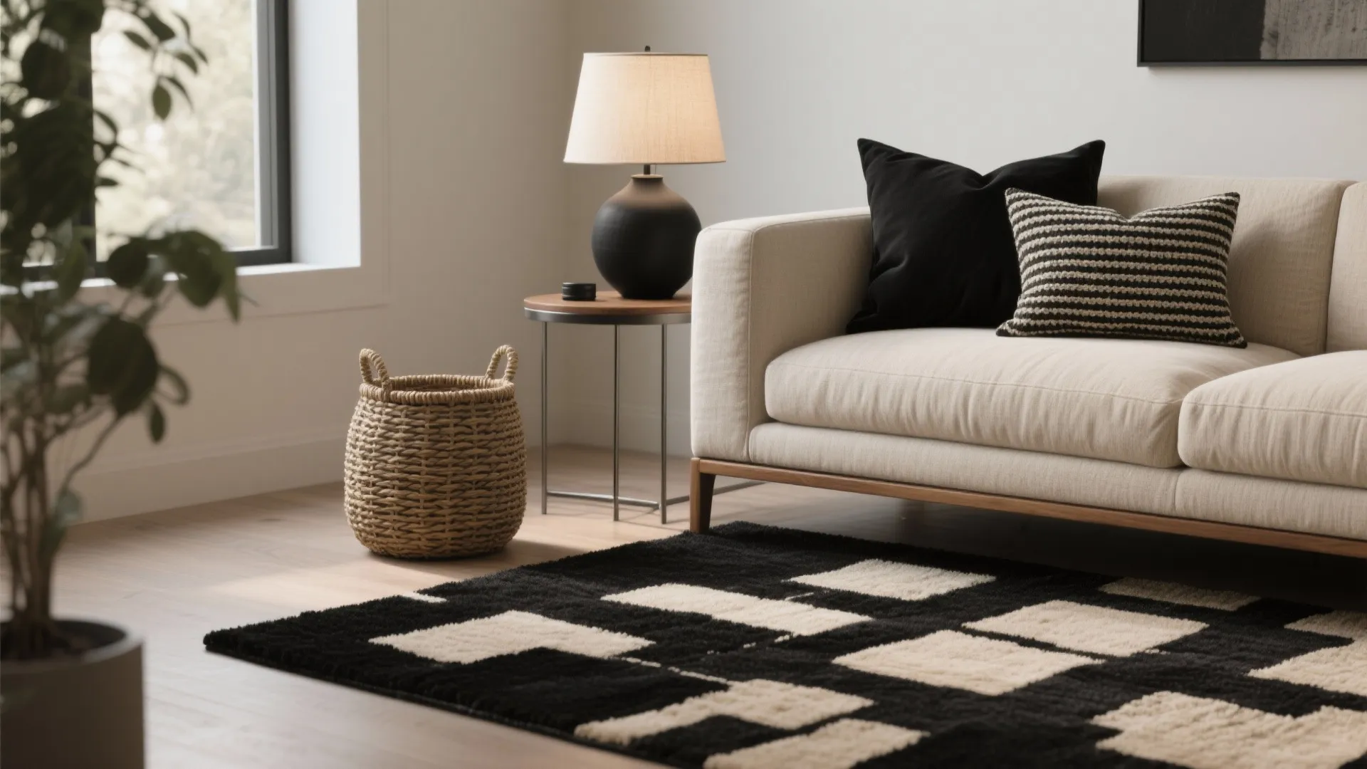 5. Coordinate accent pieces with the rug’s tones
