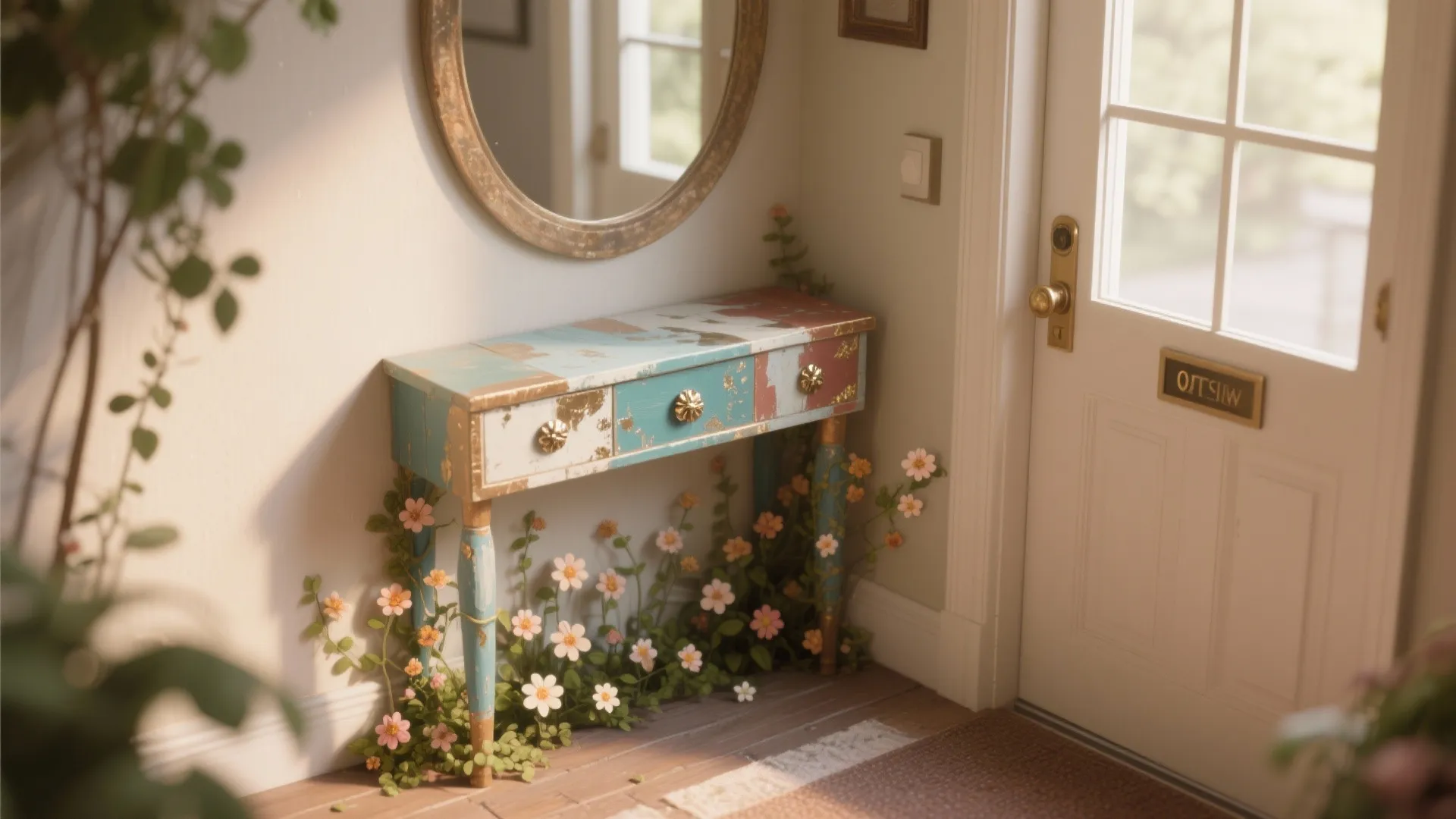 4. Accent corners — tiny blooms, big impact