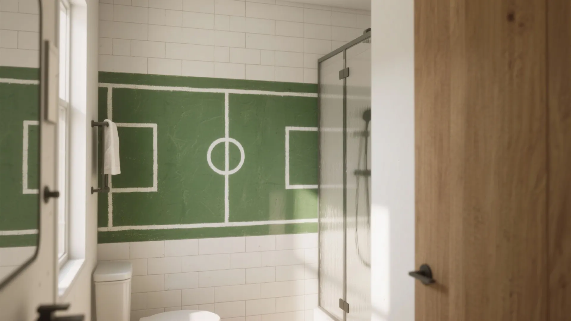 2. Make an Accent Wall with Court or Field Motifs