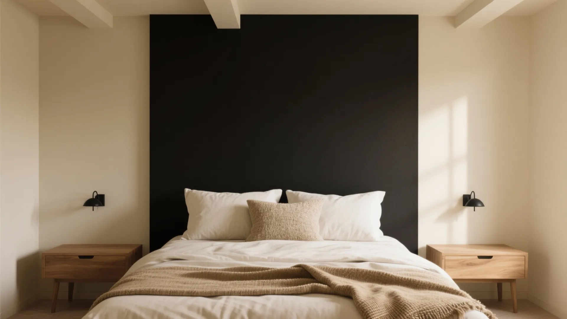 Idea 1: One deep accent, lots of warm cream