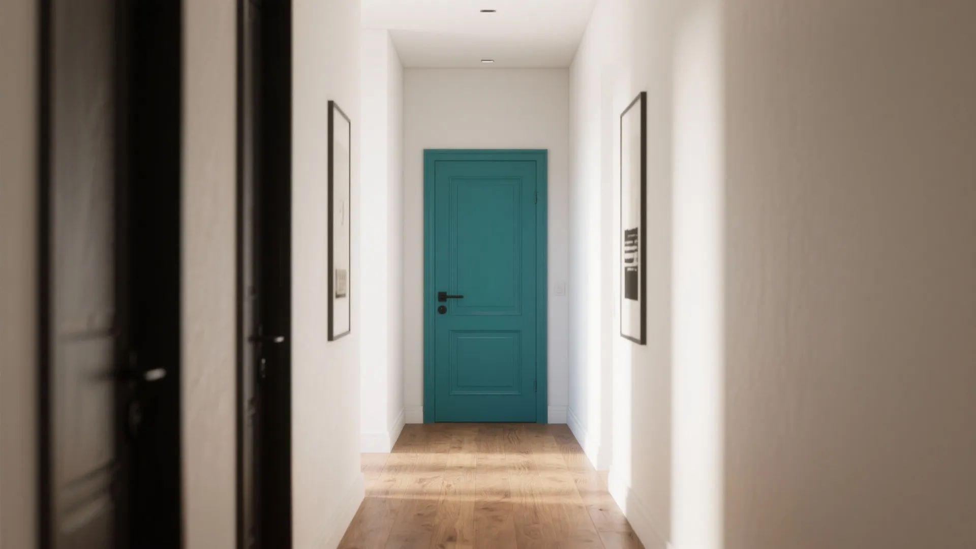 One Bold Accent (Wall or Door) to Lead the Eye