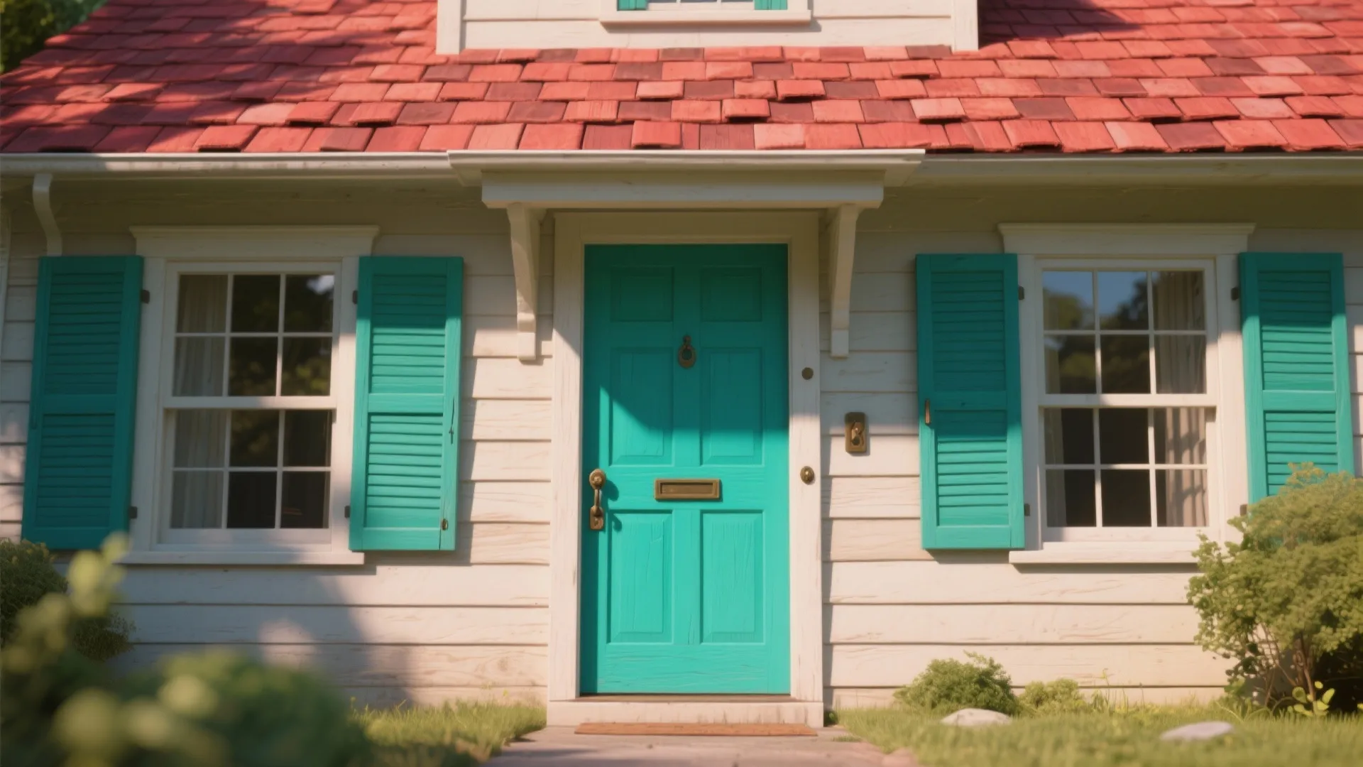 5. Accent Doors and Shutters for a Pop of Personality