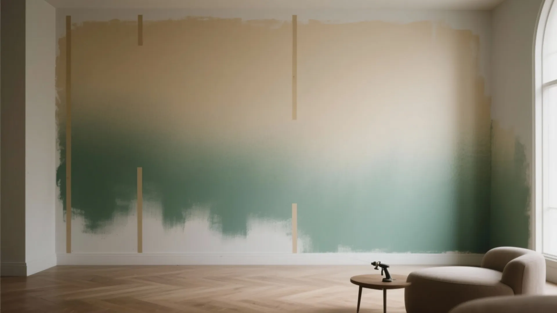 1. Go big with an accent gradient using a sprayer