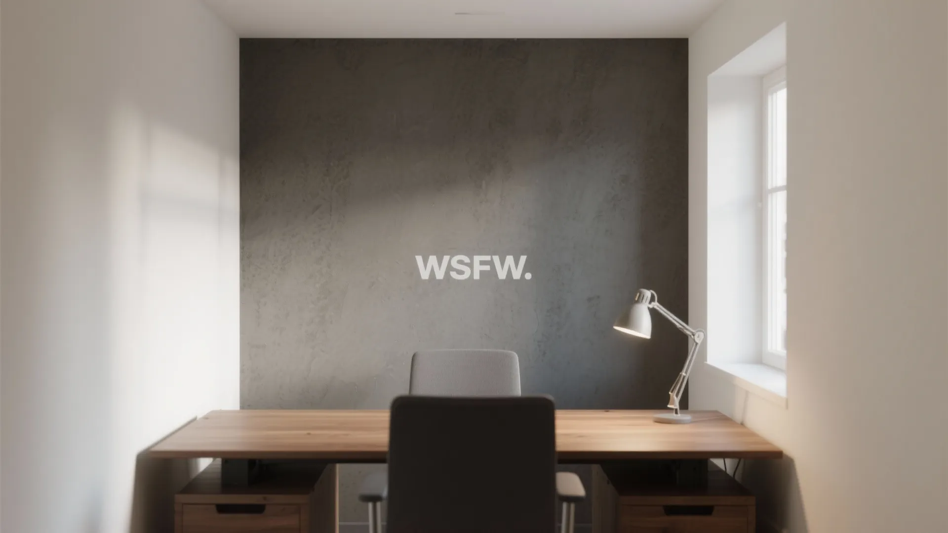 Monochrome Accent Wall with Texture