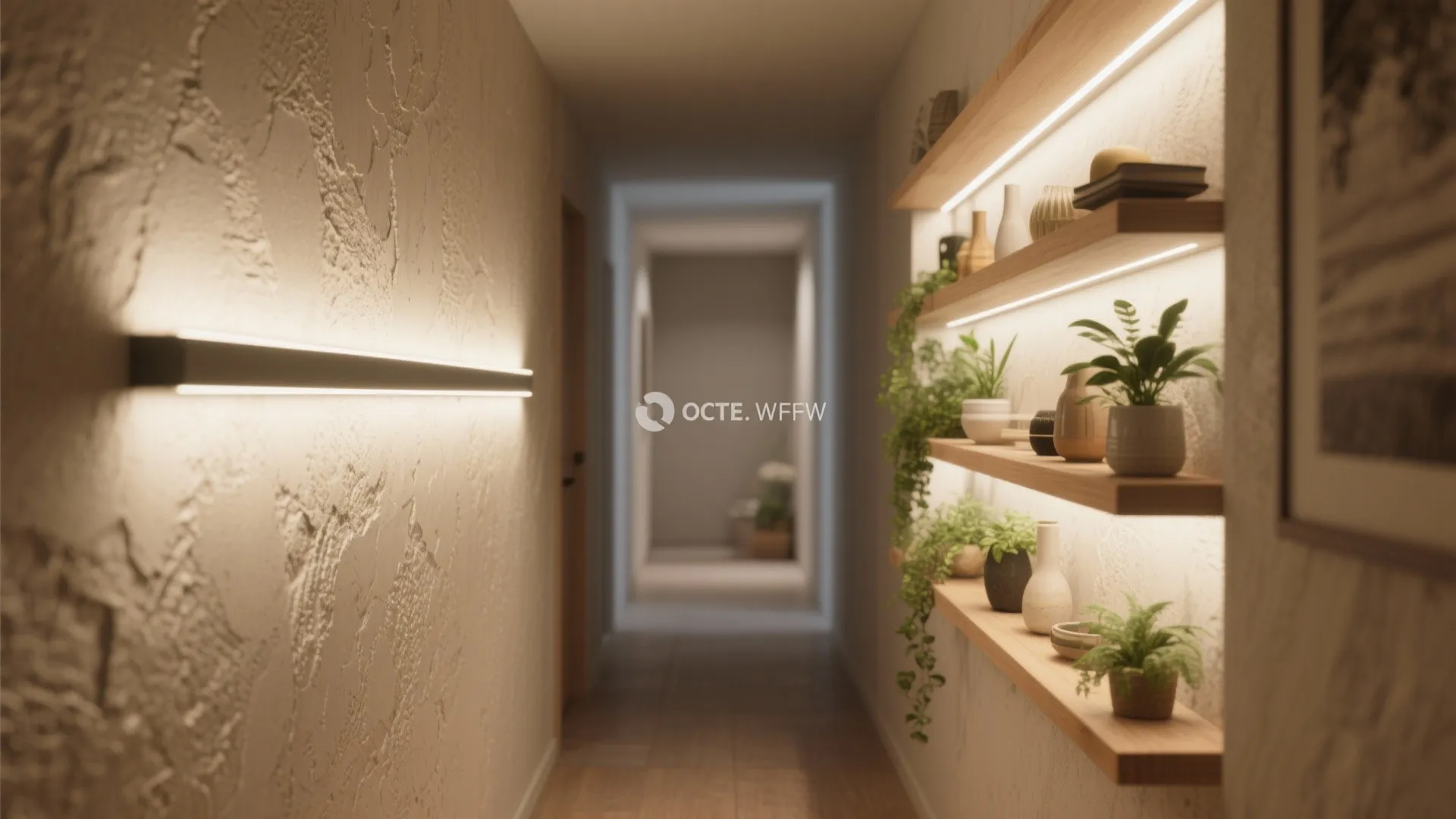 Accent lighting to create visual depth