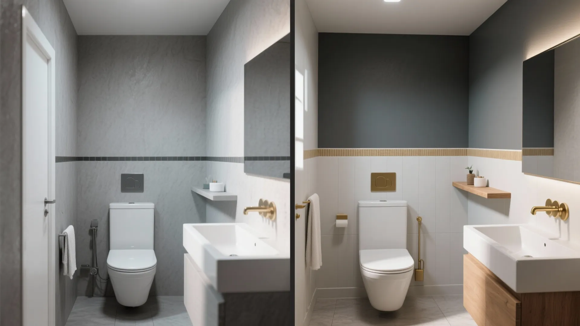 5. Accent Stripe or Half-Wall Contrast