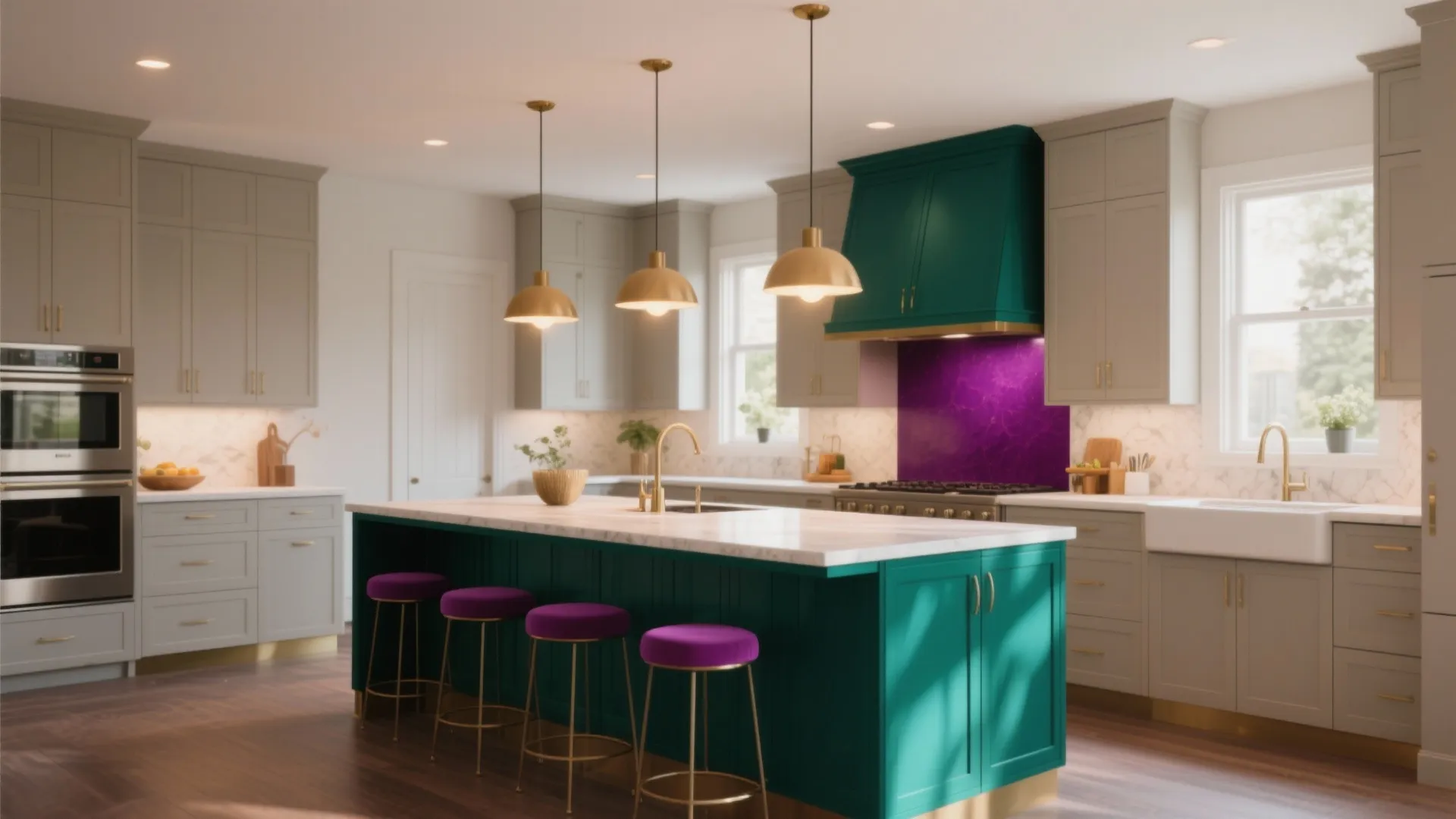 5. Bold Accent Island for a Statement