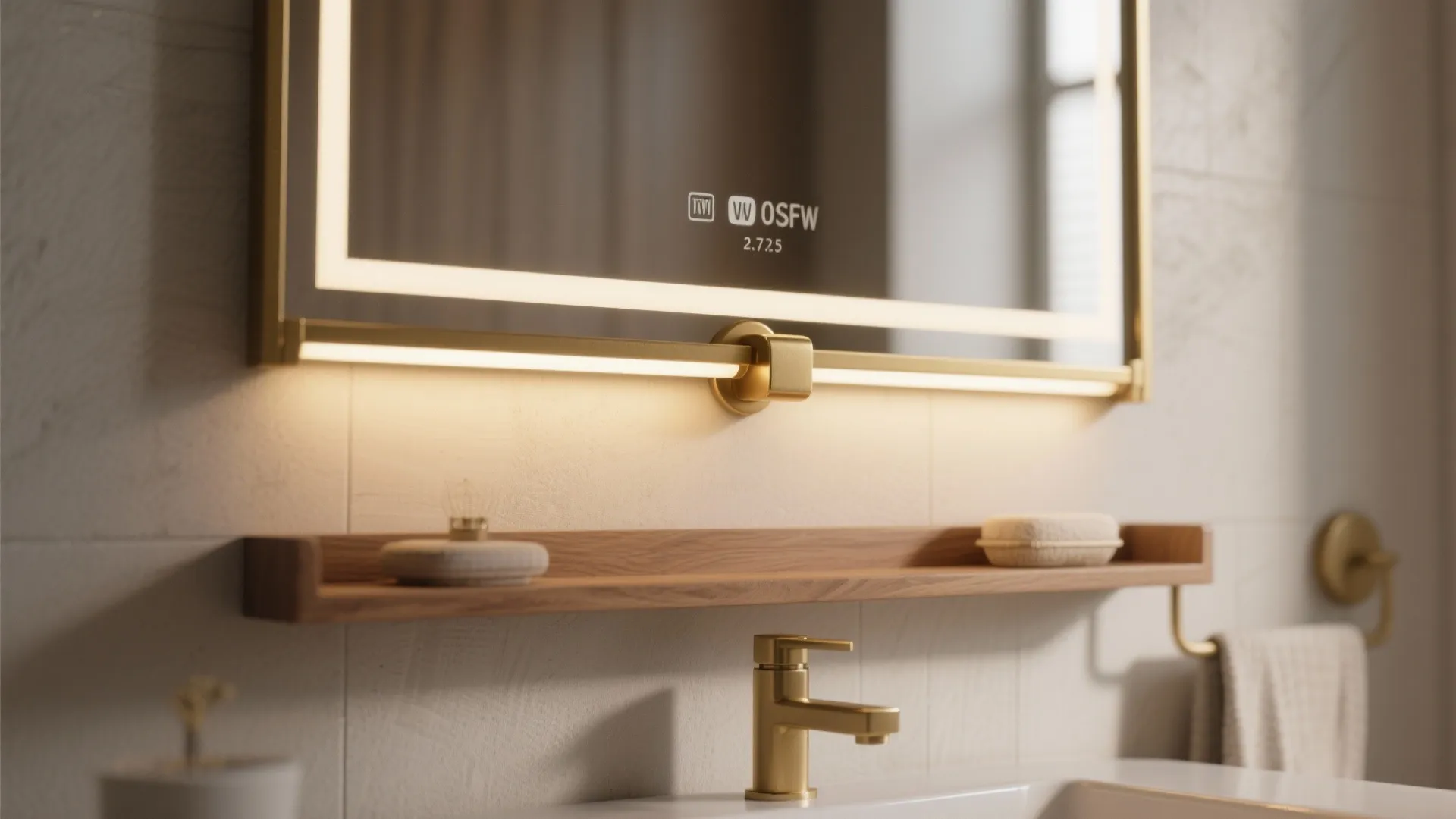 5. Decorative Accent Lamps Above the Mirror