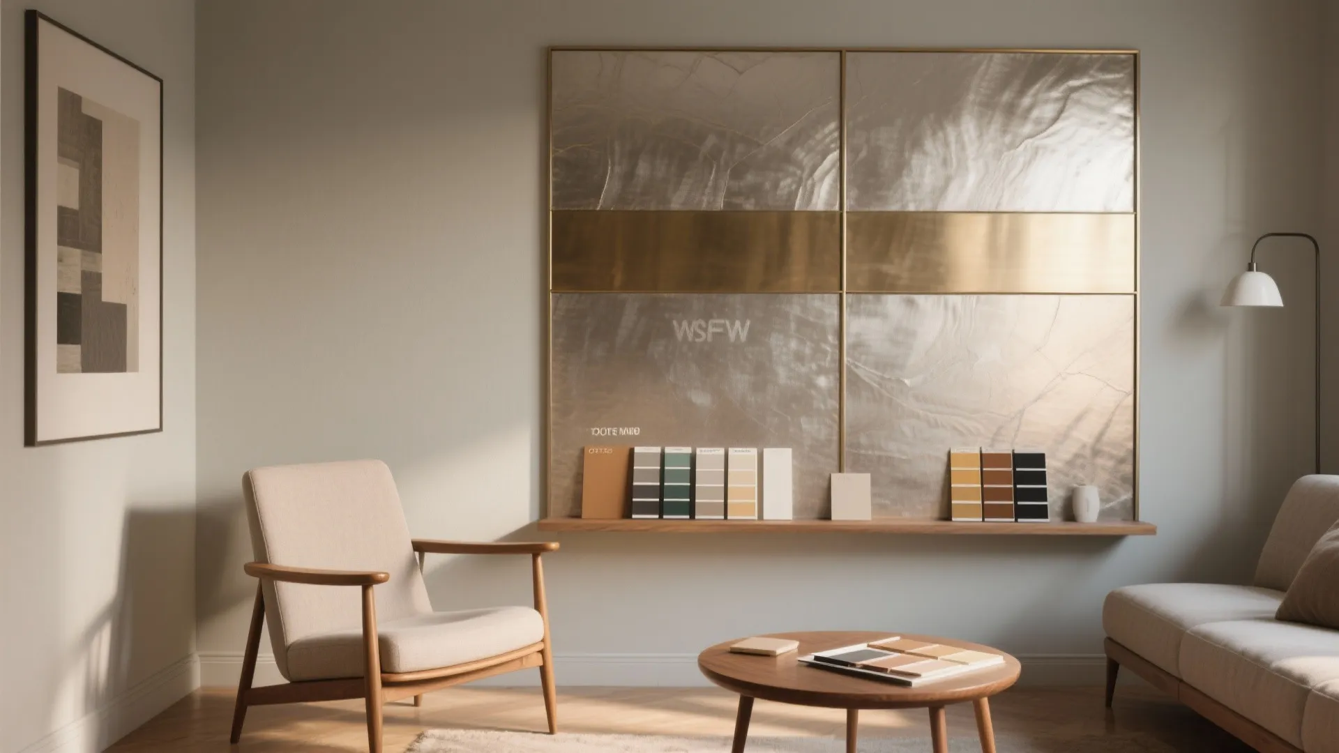 1. Accent Wall with Layered Finishes