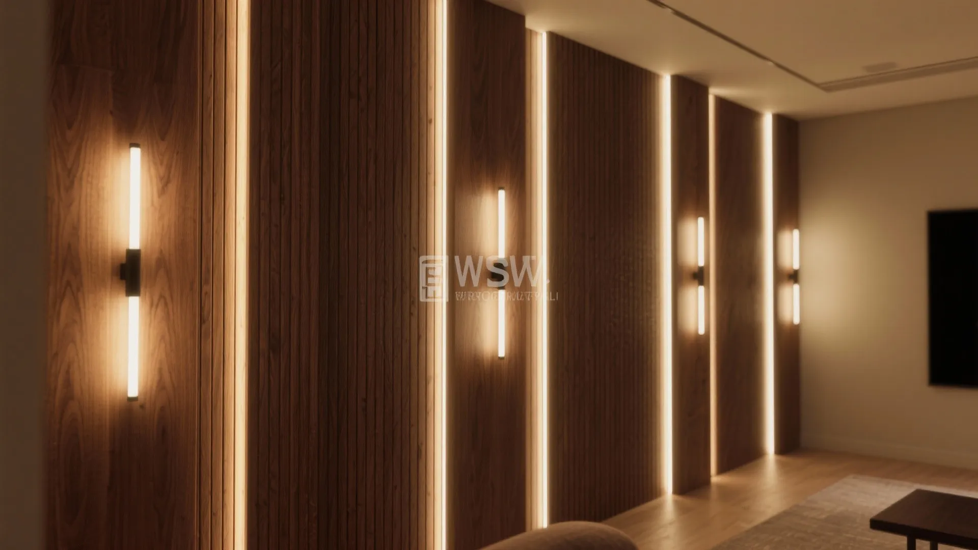 Accent Walls with Integrated Lighting