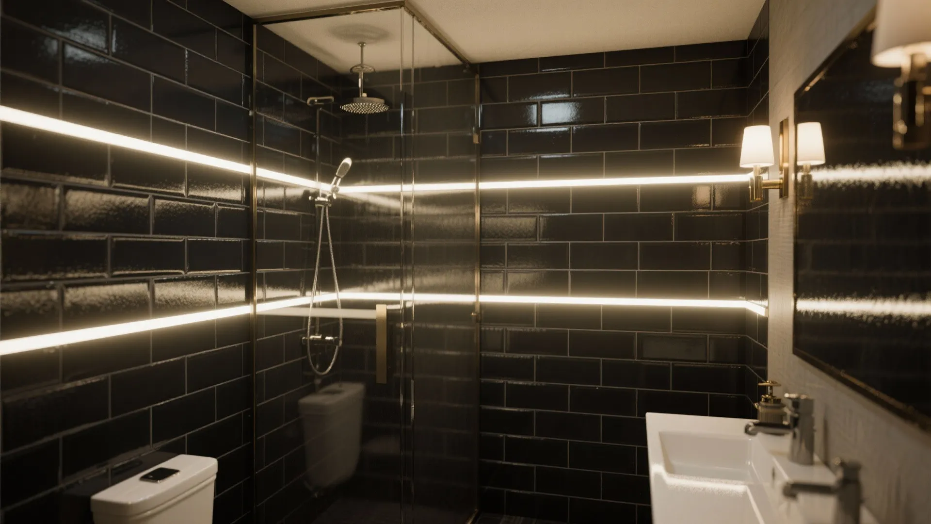 3. Feature Wall with Accent Lighting