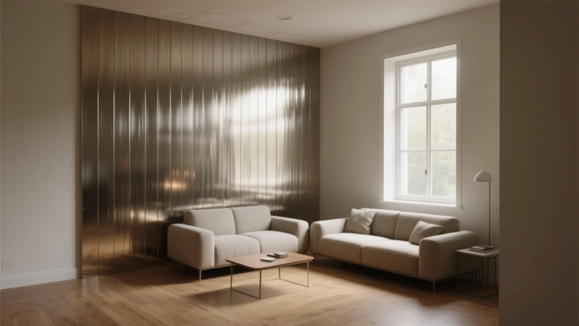 1. Accent Wall with Directional Metallic Glaze