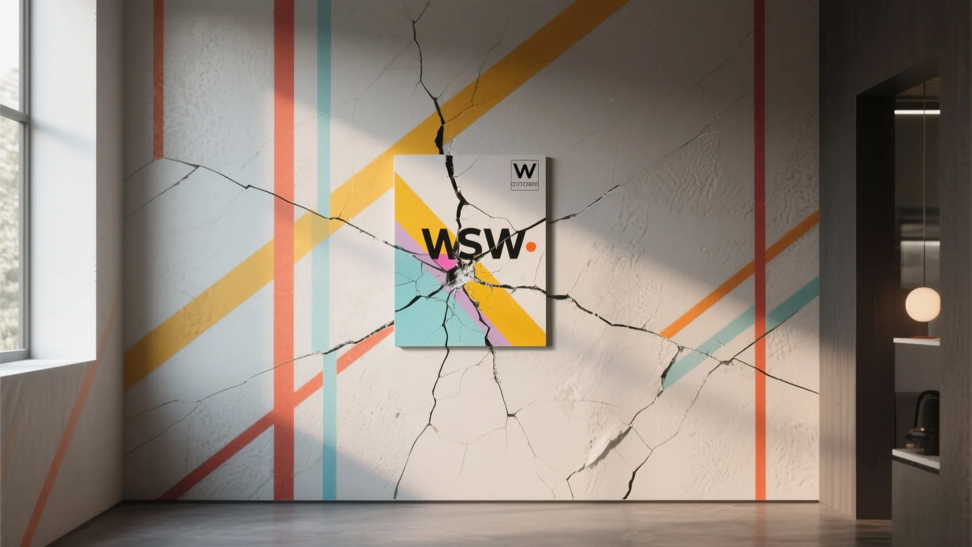 3. Artistic masking: accent lines and murals