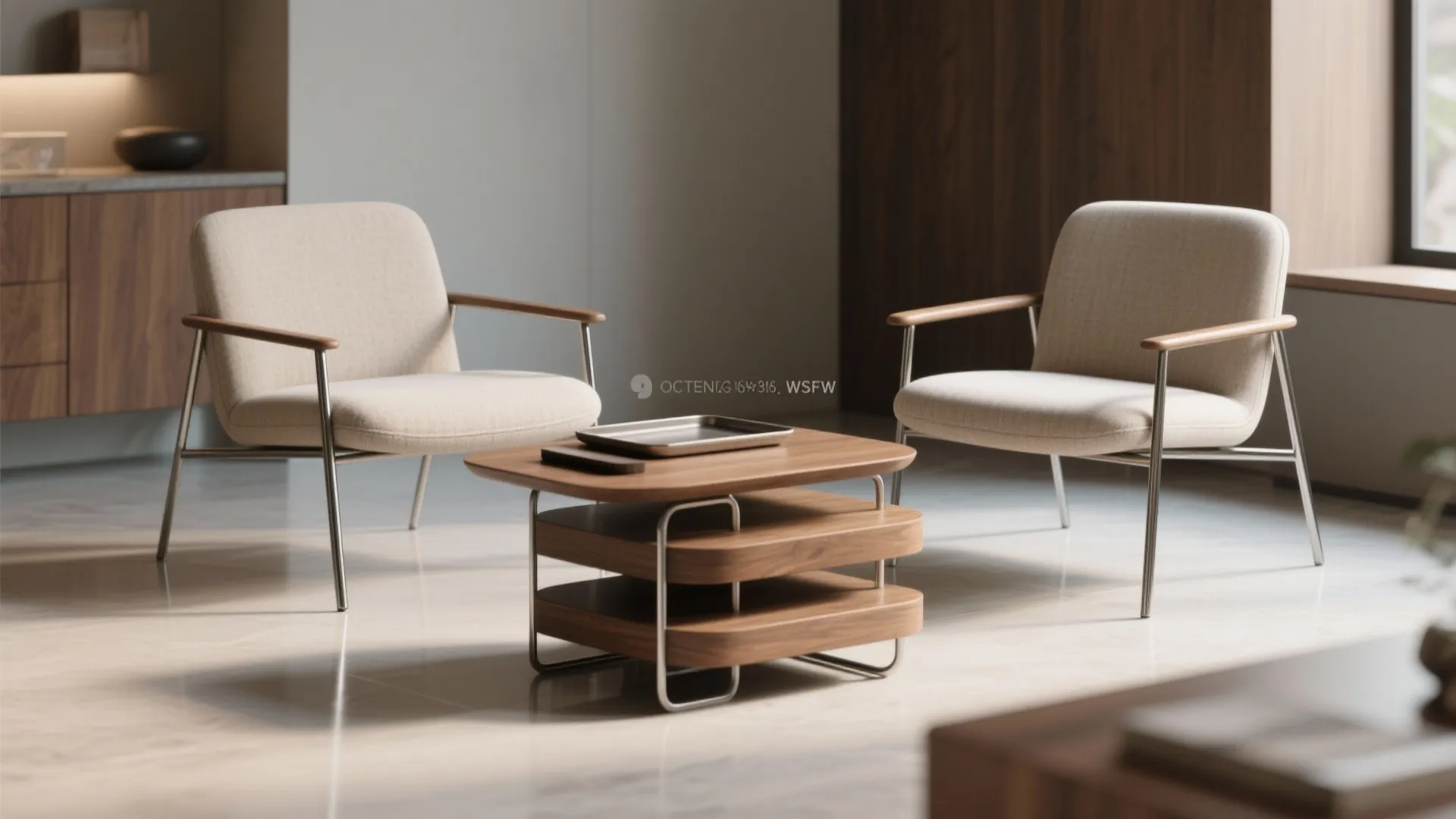 4. Versatile Accent Chairs and Nesting Tables