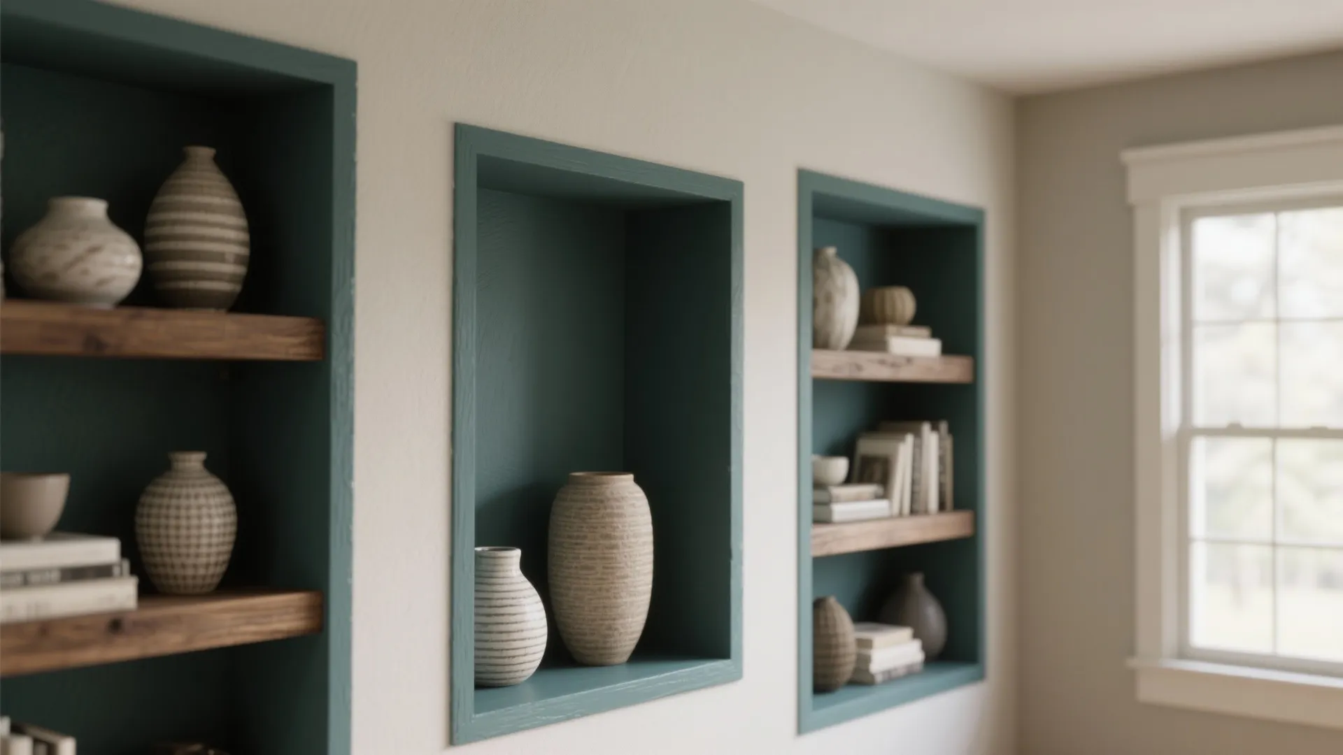 3. Accent niches, trim, and built-ins for personality
