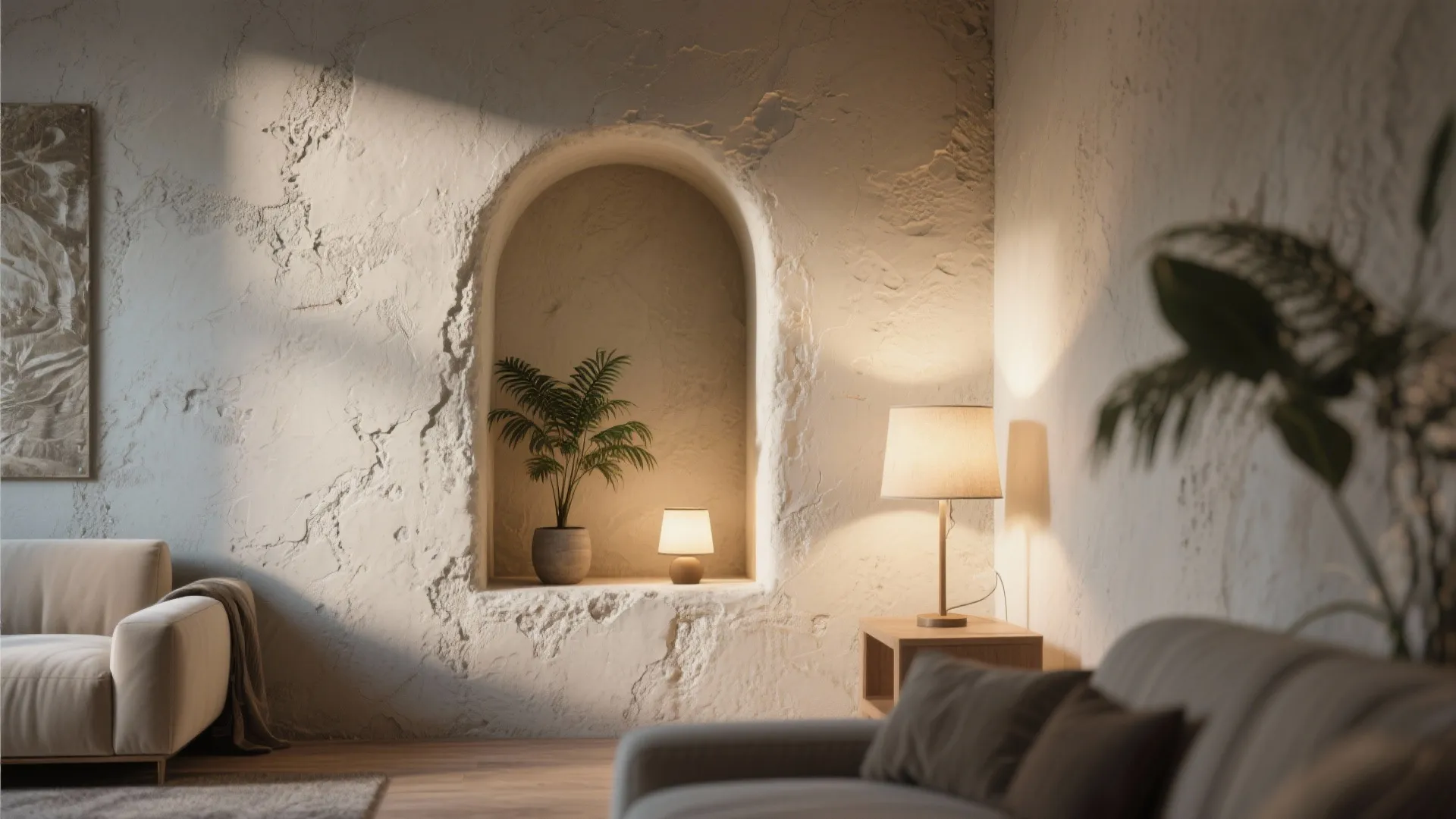 3. Accent Nooks with Textured Finishes