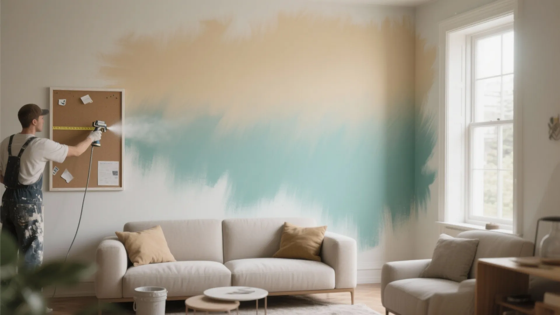 2. Accent walls and color fades (ombre effects)