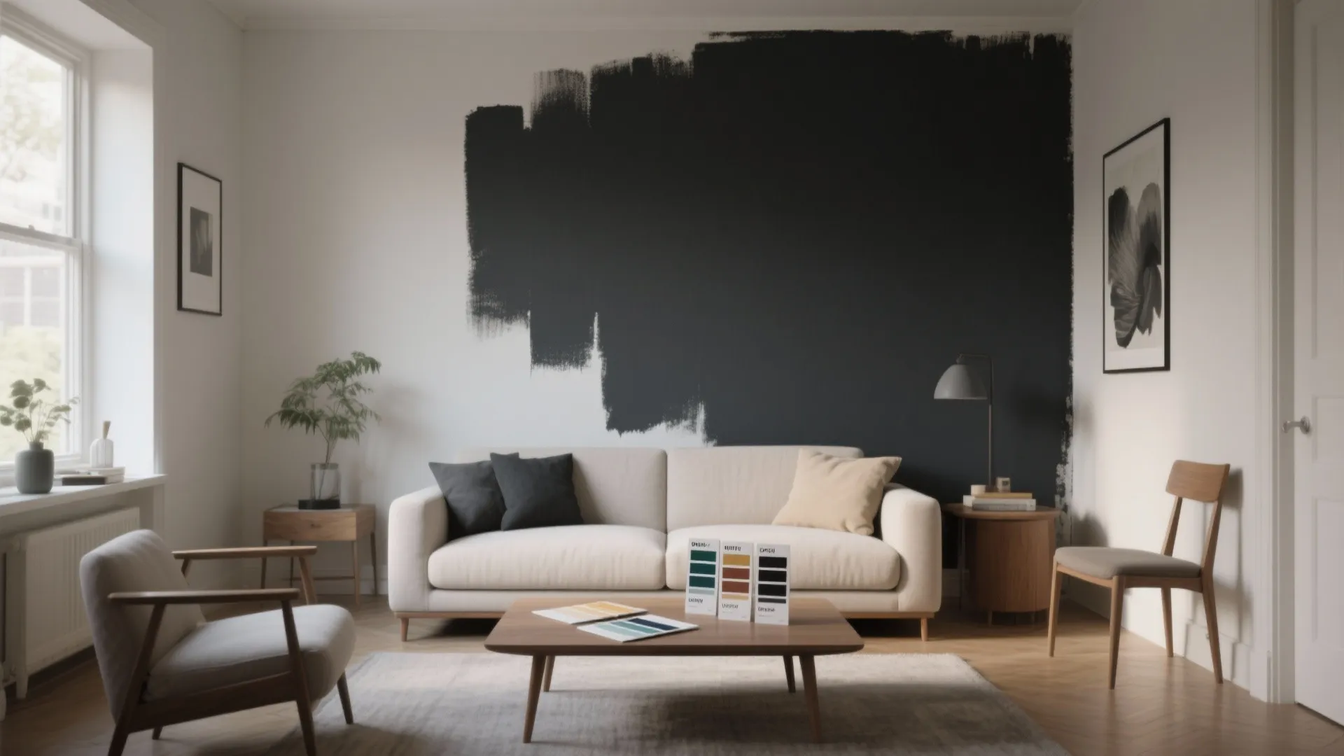 1. Accent one wall, save on paint and labor