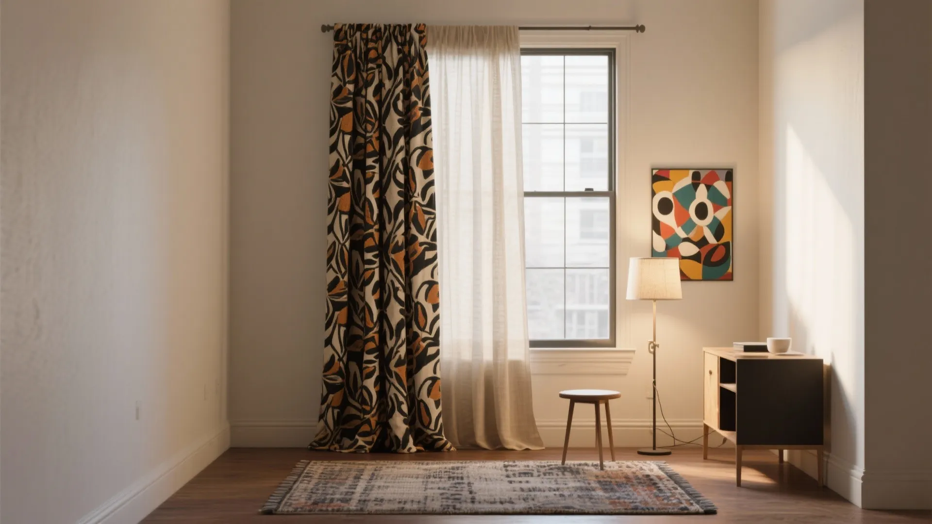 5. Patterned Accent Panels on a Single Side