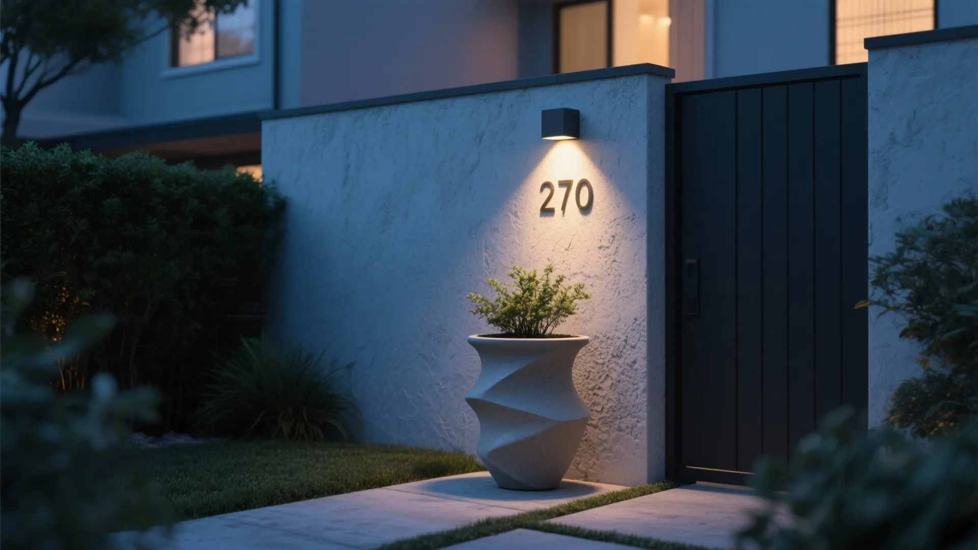 Accent the Feature: Art, Planter, or House Number