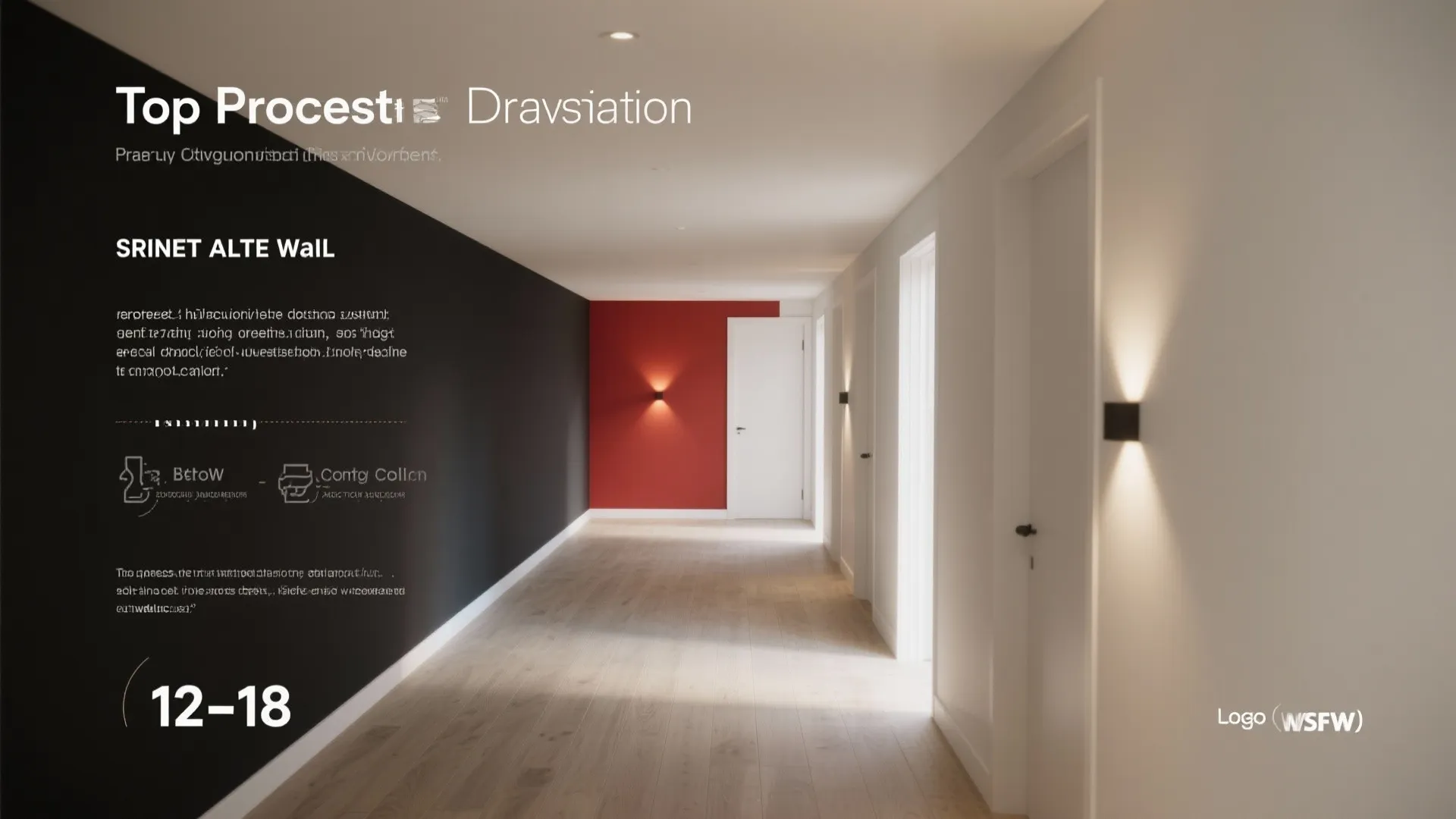 High-Contrast Accent Wall for Direction