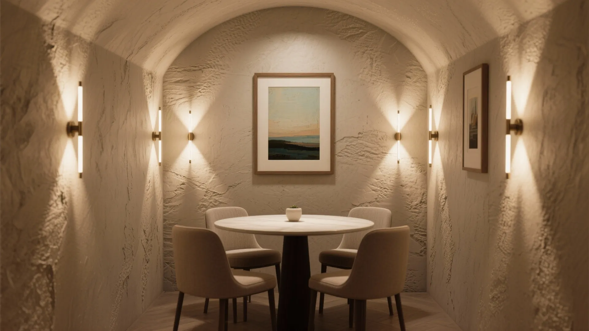 3. Accent sconces for artwork and texture