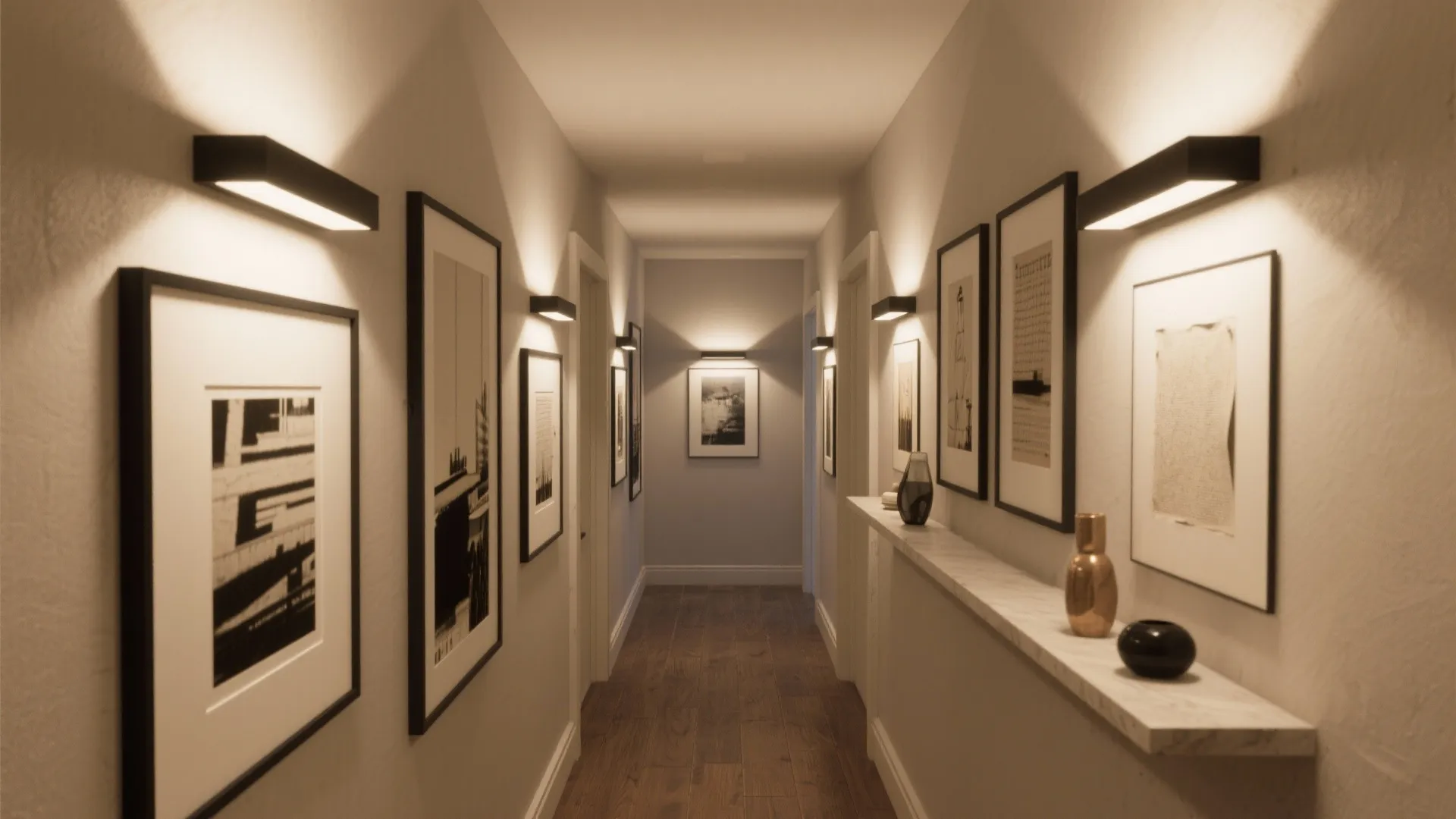4. Accent Lighting to Highlight Art or Shelves
