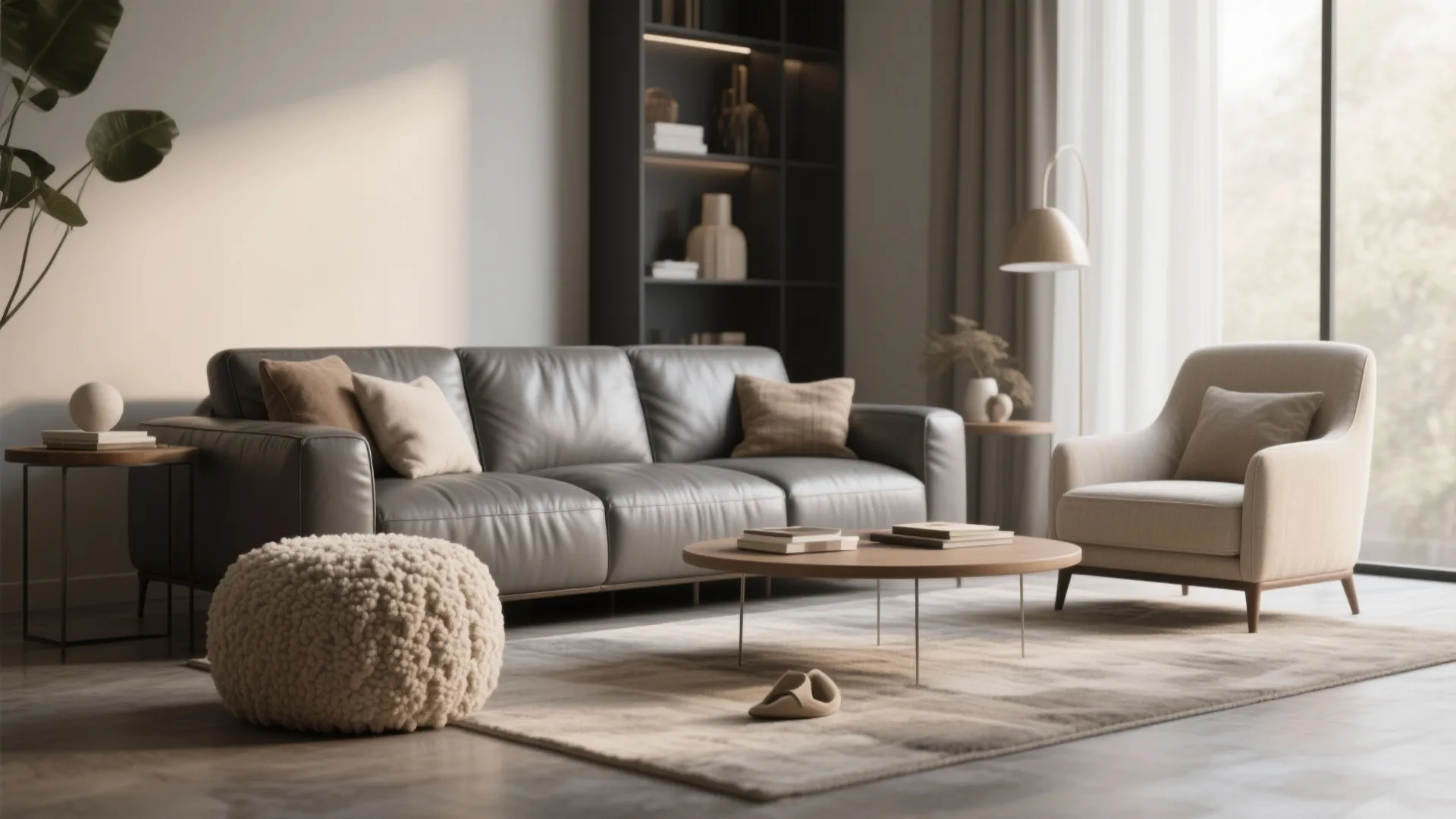 4. Use Accent Seating to Soften Lines