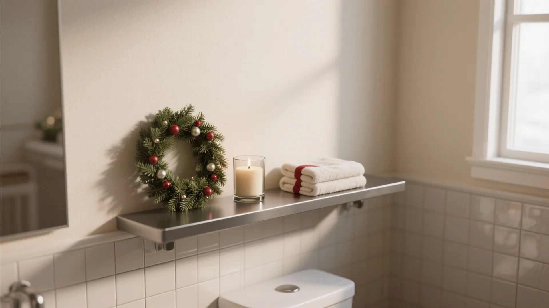 1. Minimalist Holiday Accent Shelves