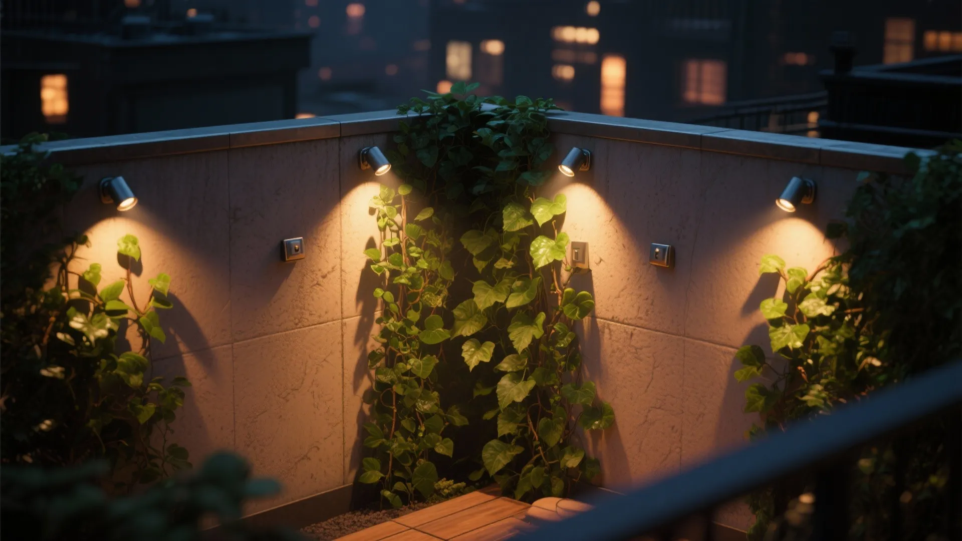3. Accent Spotlights for Vertical Gardens